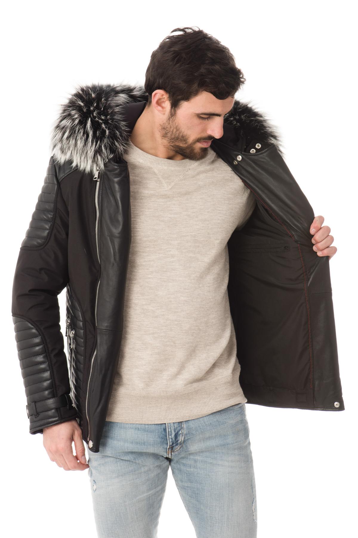 Blouson Homme Horspist VEGAS NOIR COL SILVER — vue 6
