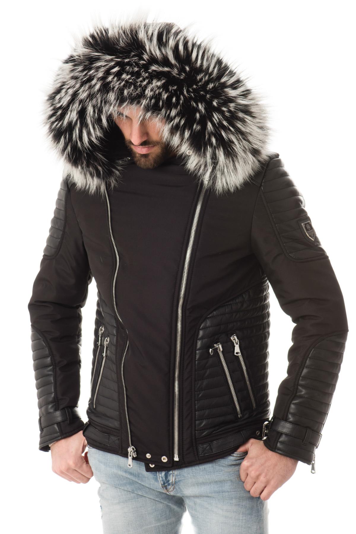 Blouson Homme Horspist VEGAS NOIR COL SILVER — vue 1