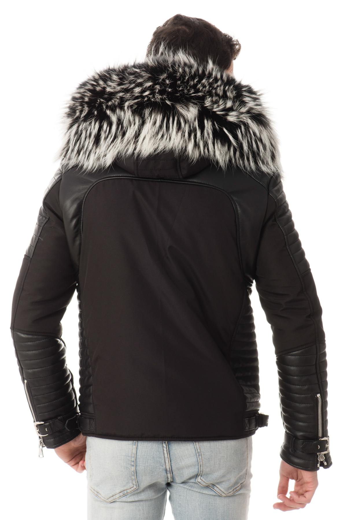 Blouson Homme Horspist VEGAS NOIR COL SILVER — vue 5