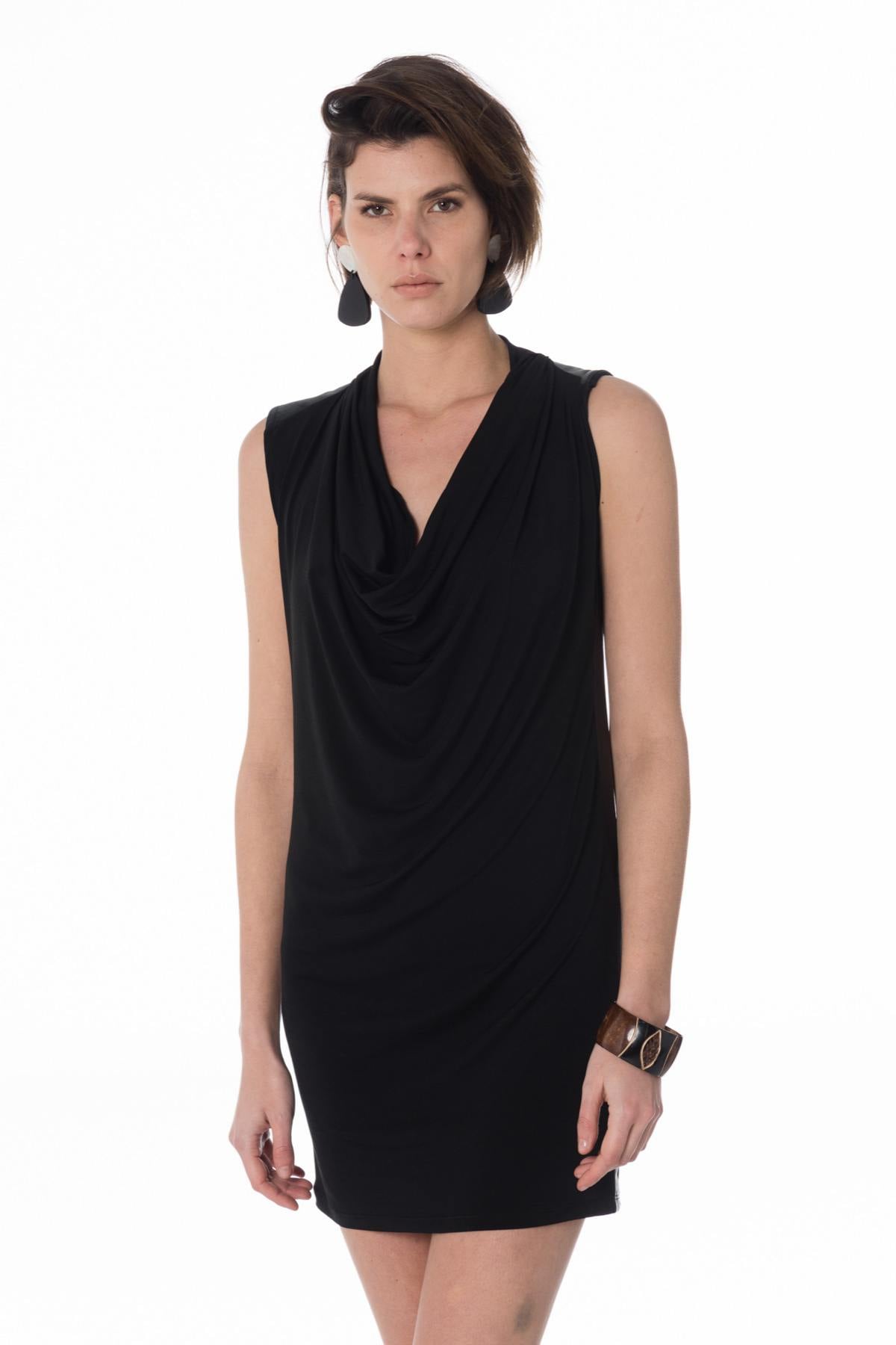 Falda/vestido Mujeres Pellessimo ROBE SOPHIA VISCOSE/AG NOIR — vista 1