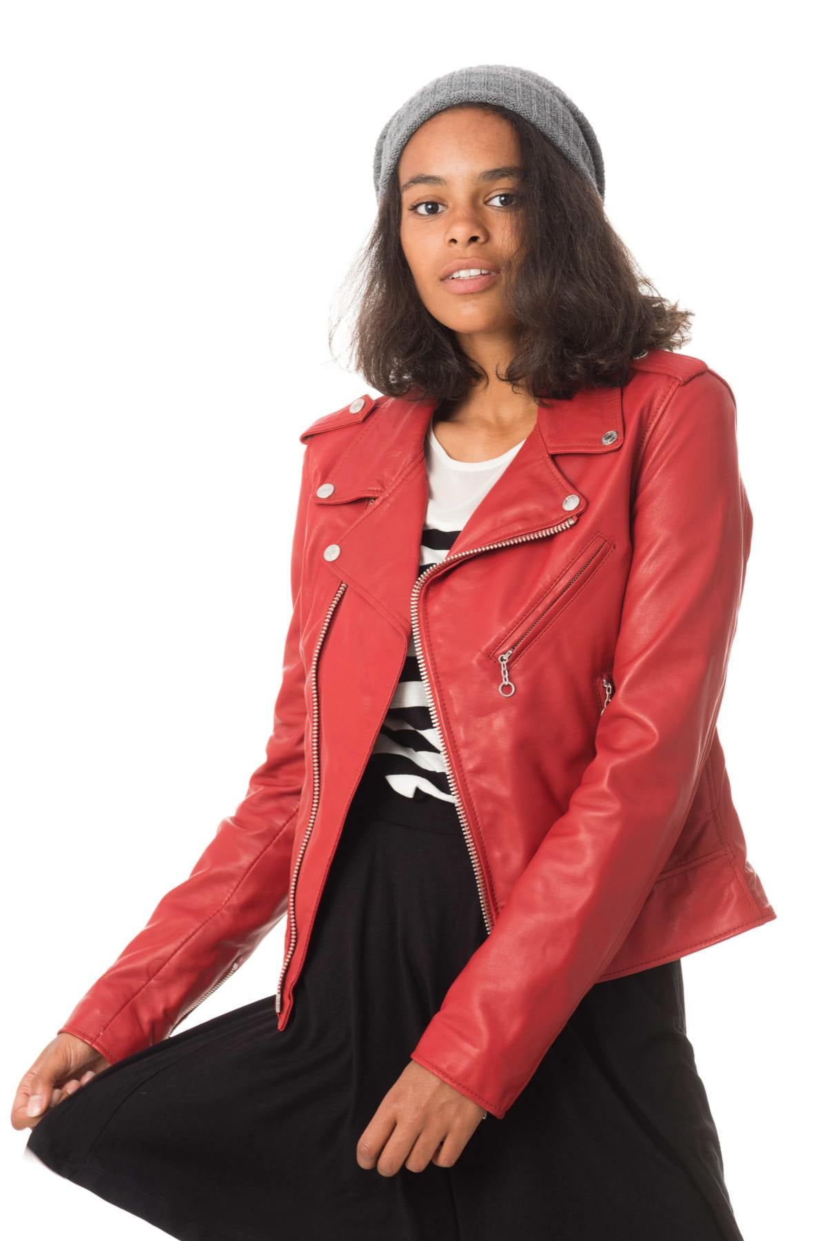 Blouson Femme Schott LCW1601D RED — vue 3