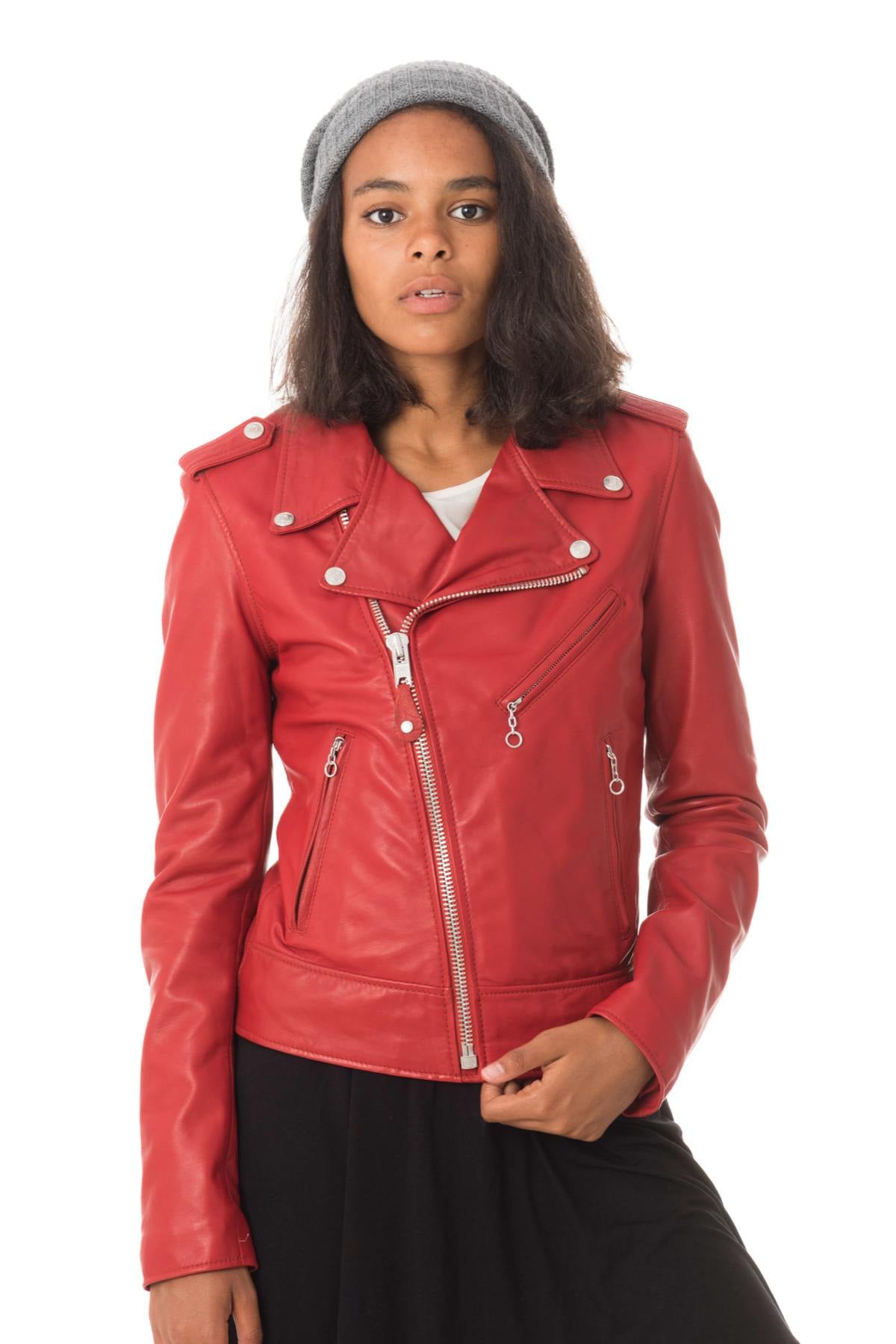 Blouson Femme Schott LCW1601D RED — vue 4