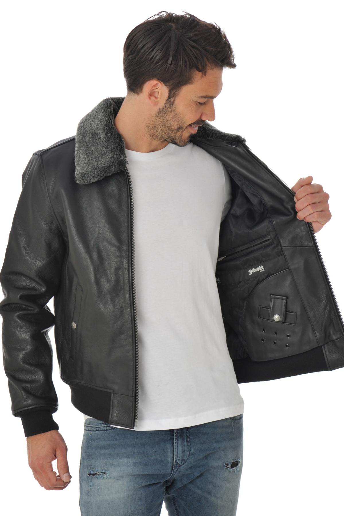 Herren Jacke Schott LC930D BLACK — Ansicht 4