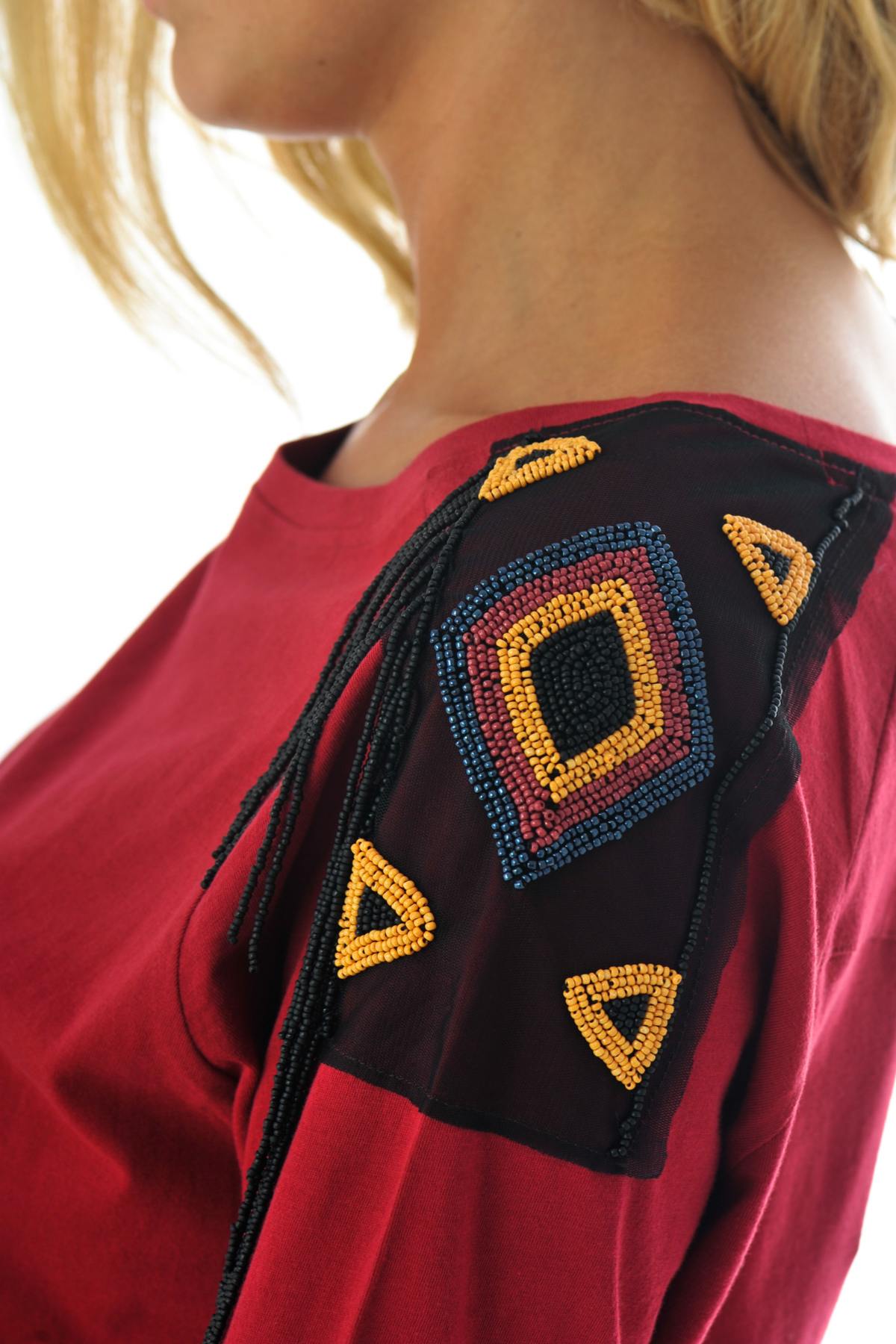 Camiseta Mujeres Kaporal TEEN BORDEAUX H16 — vista 4
