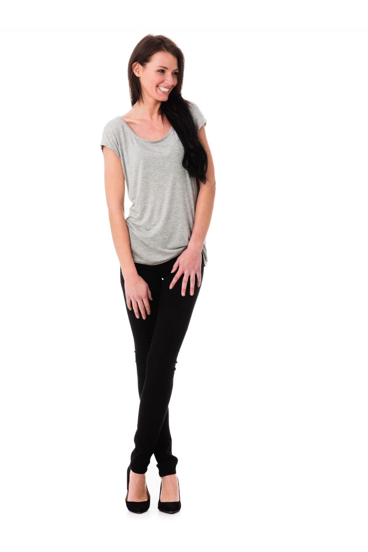 T-shirt Donna Kaporal AGNES LIGHT GREY MELANGED P17 — vista 2
