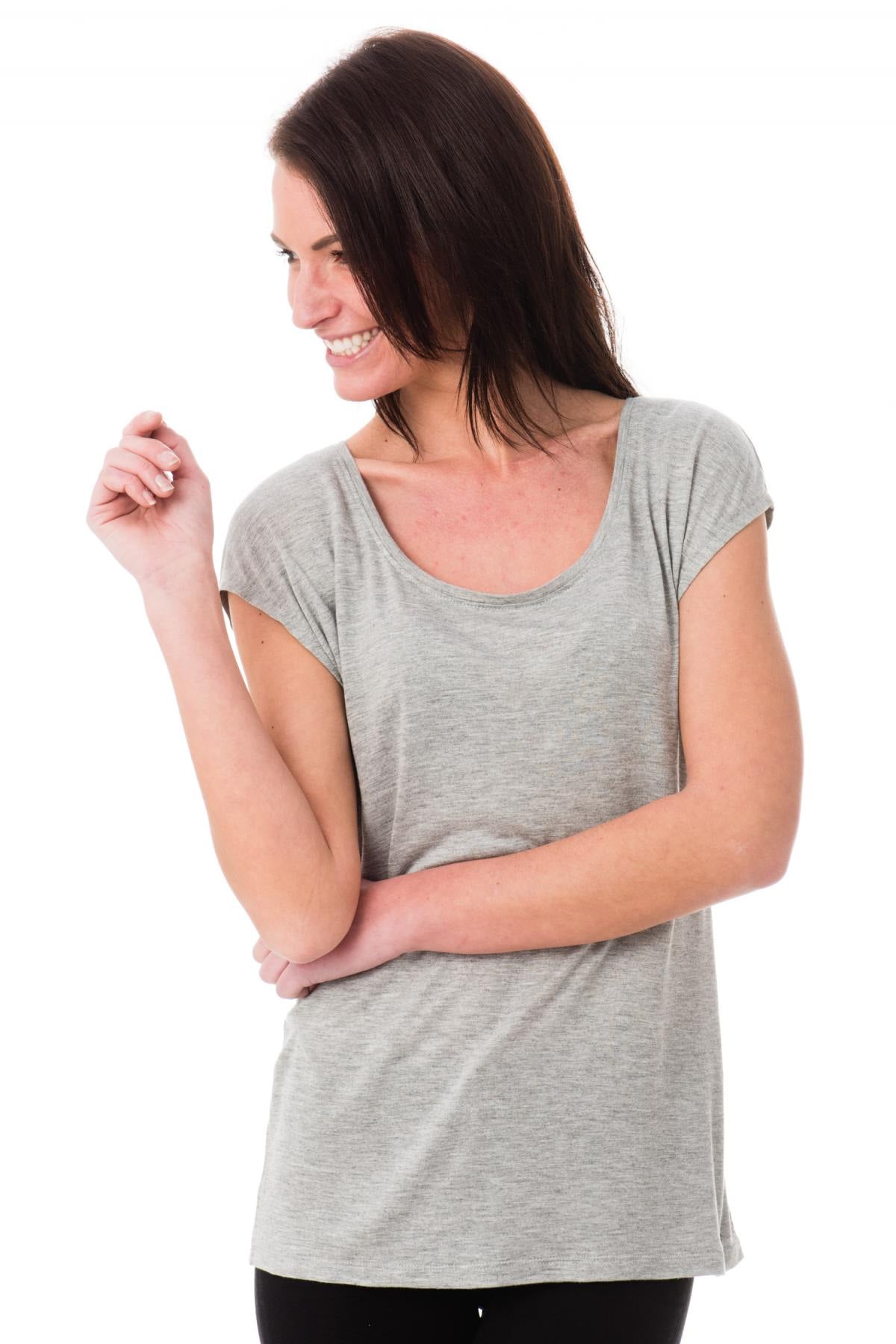 T-shirt Donna Kaporal AGNES LIGHT GREY MELANGED P17 — vista 1