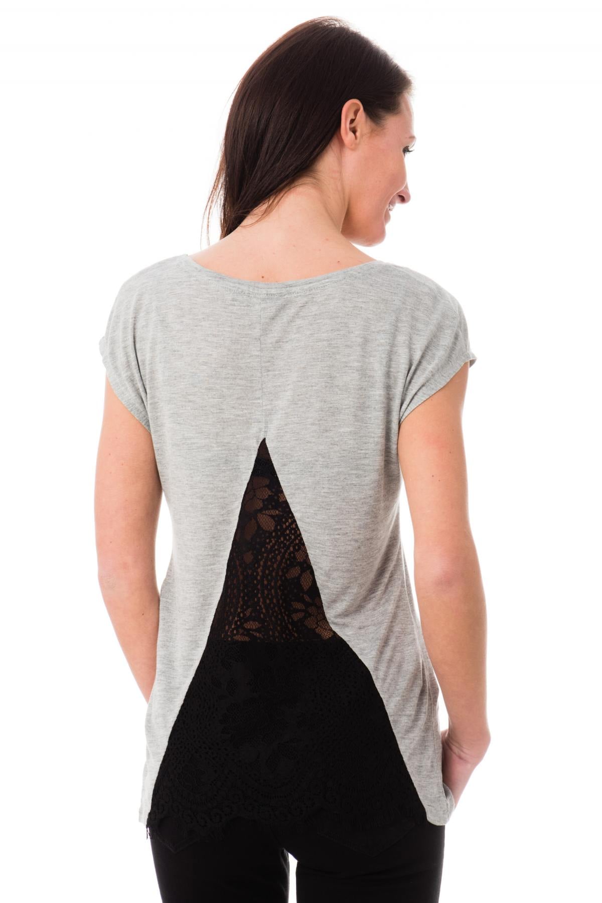T-shirt Donna Kaporal AGNES LIGHT GREY MELANGED P17 — vista 4