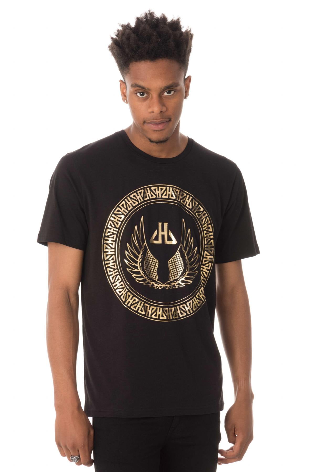Camiseta Hombre Horspist PAUL BOOSTER BLACK/GOLD — vista 1