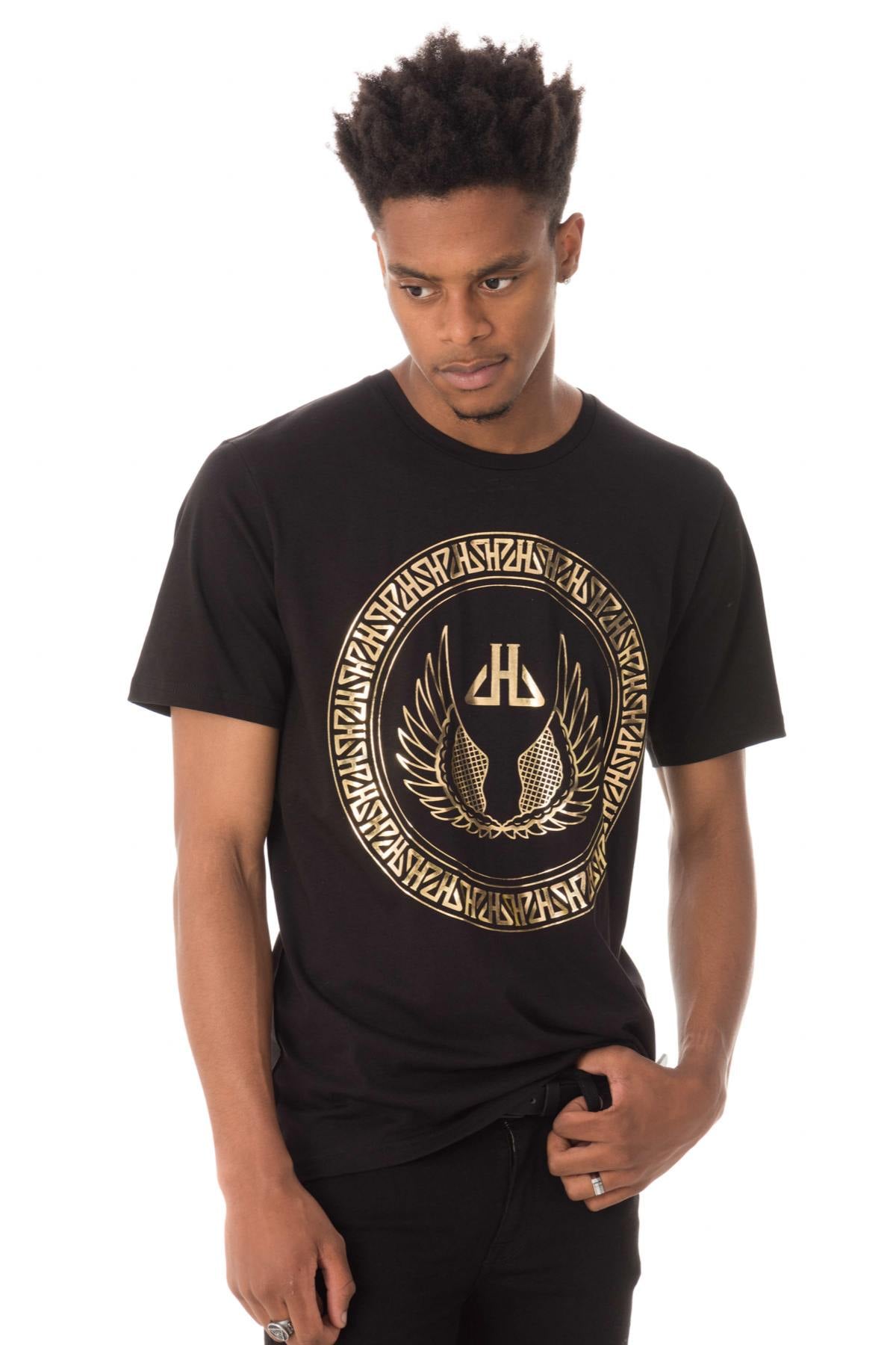Camiseta Hombre Horspist PAUL BOOSTER BLACK/GOLD — vista 4