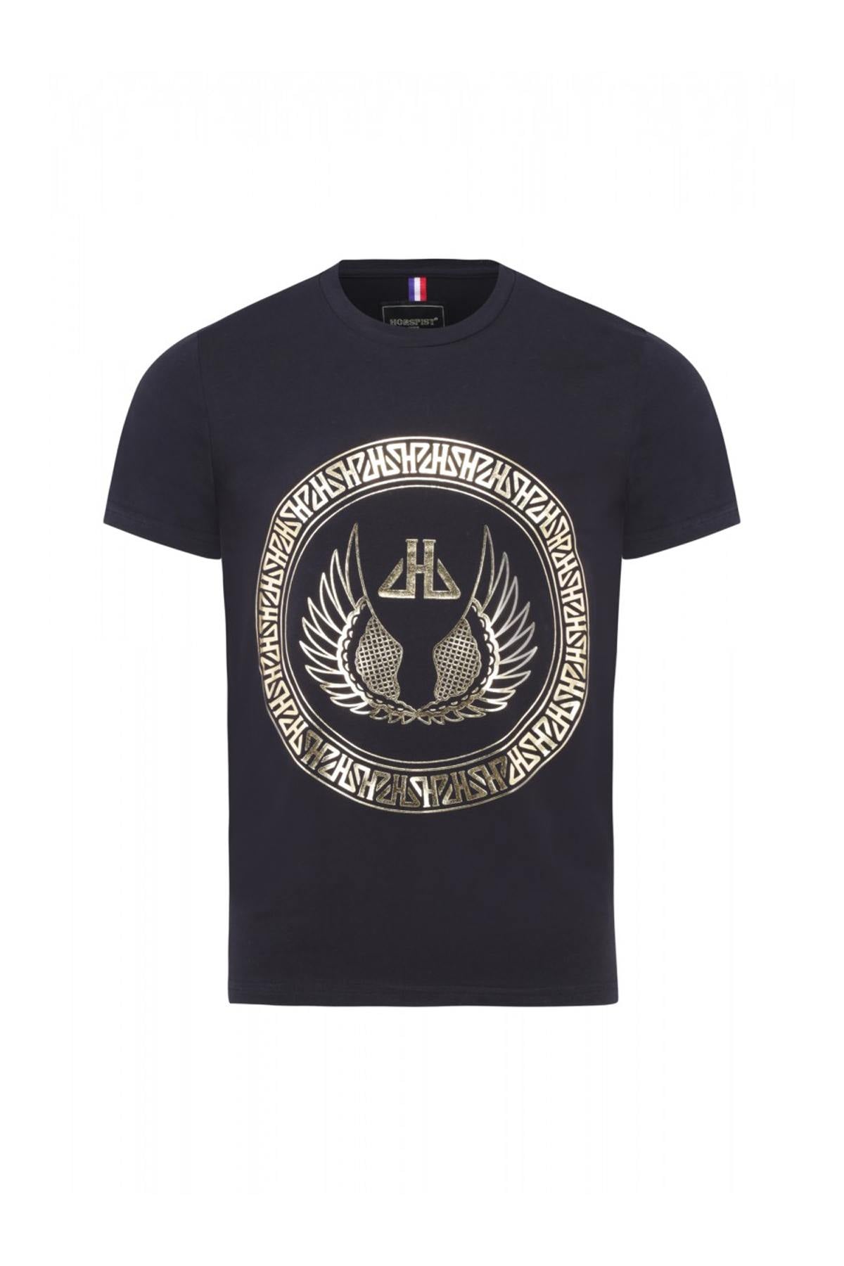 Camiseta Hombre Horspist PAUL BOOSTER BLACK/GOLD — vista 3