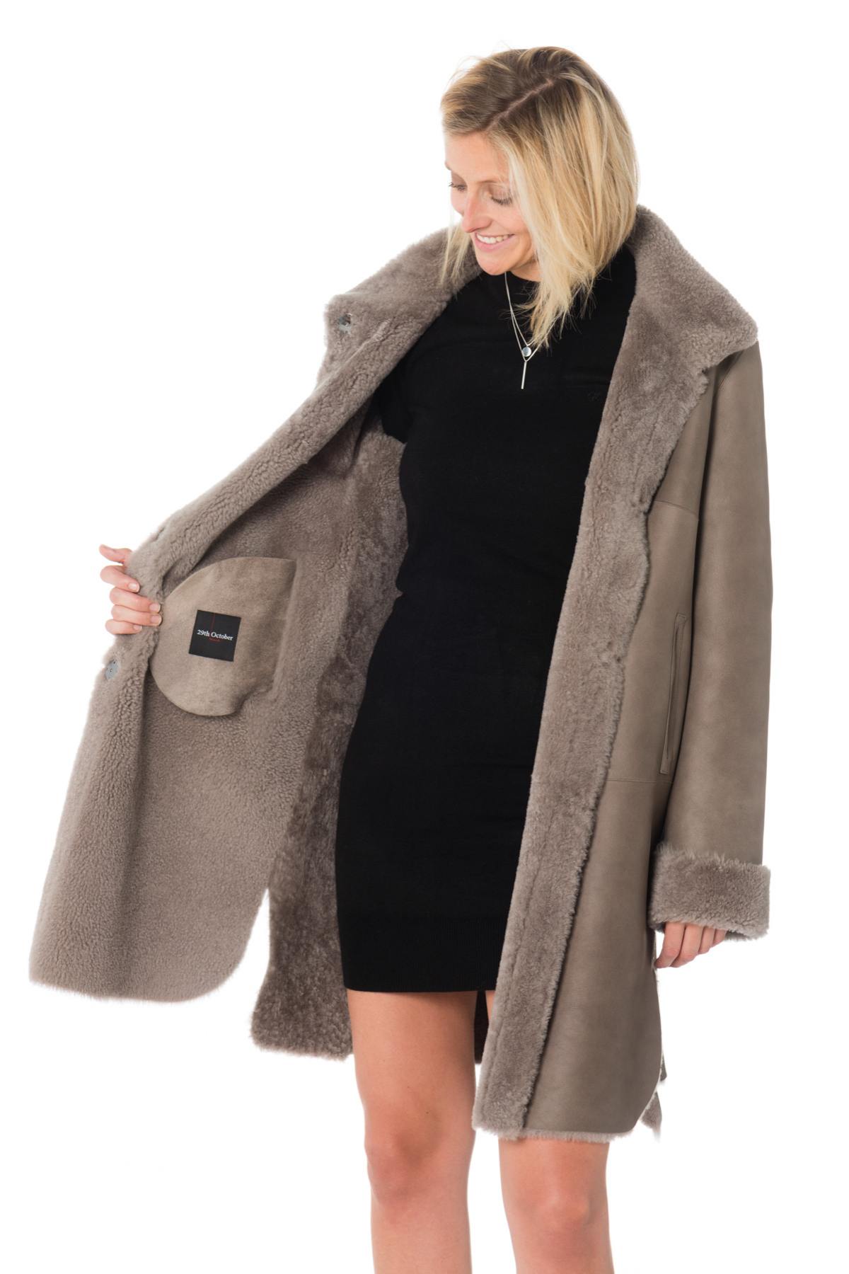 Giacche Donna 29th October RIMMEL VELVET TAUPE SANS RACOON — vista 5