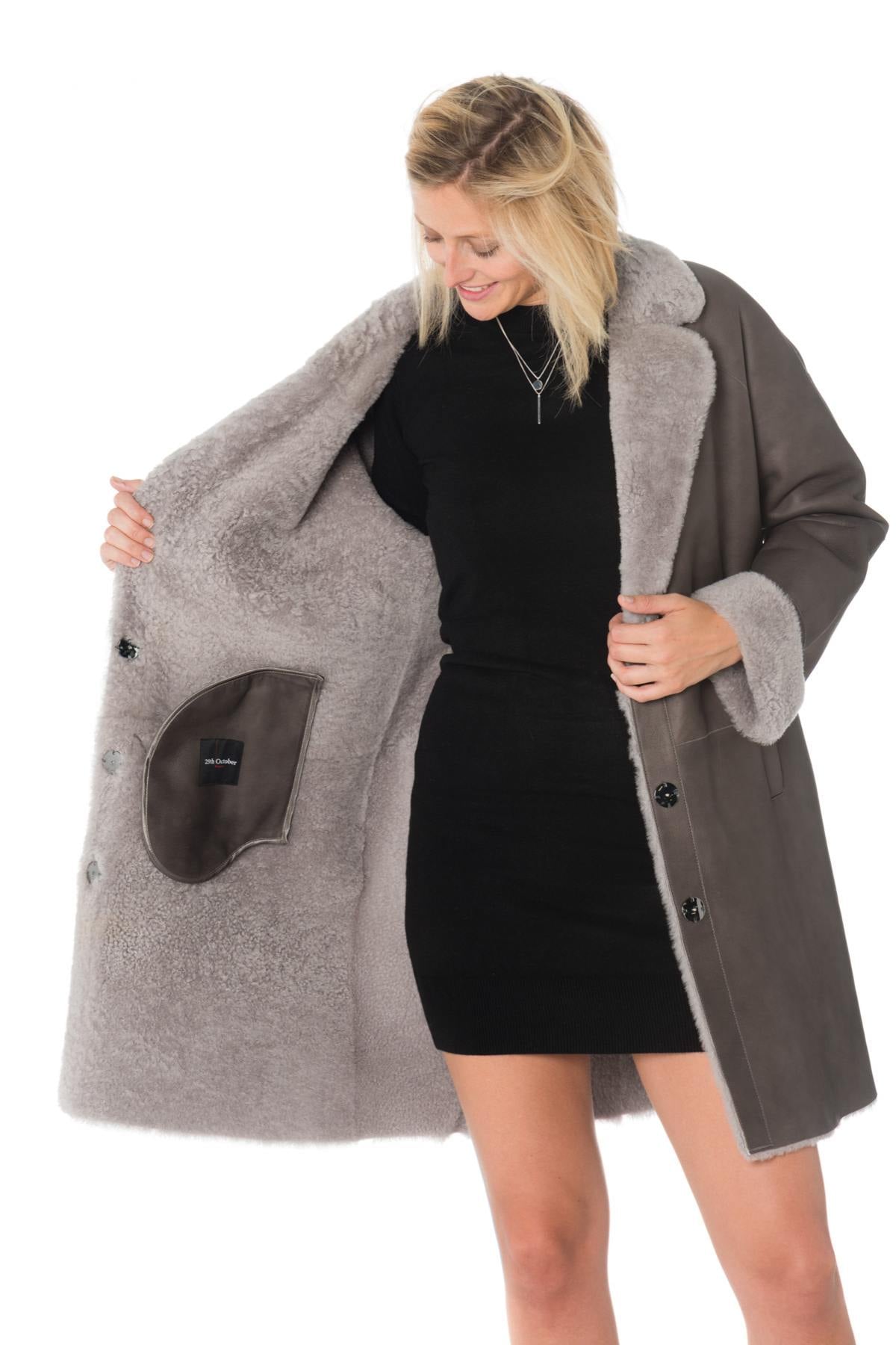 Veste Femme 29th October RIVAL MERINOS VELVET CHAT GREY ZZ — vue 4