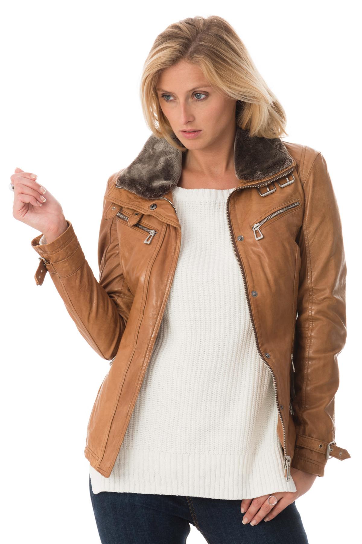 Giacche Donna Rose Garden GEMMA SHEEP AOSTA COGNAC ZZ — vista 4