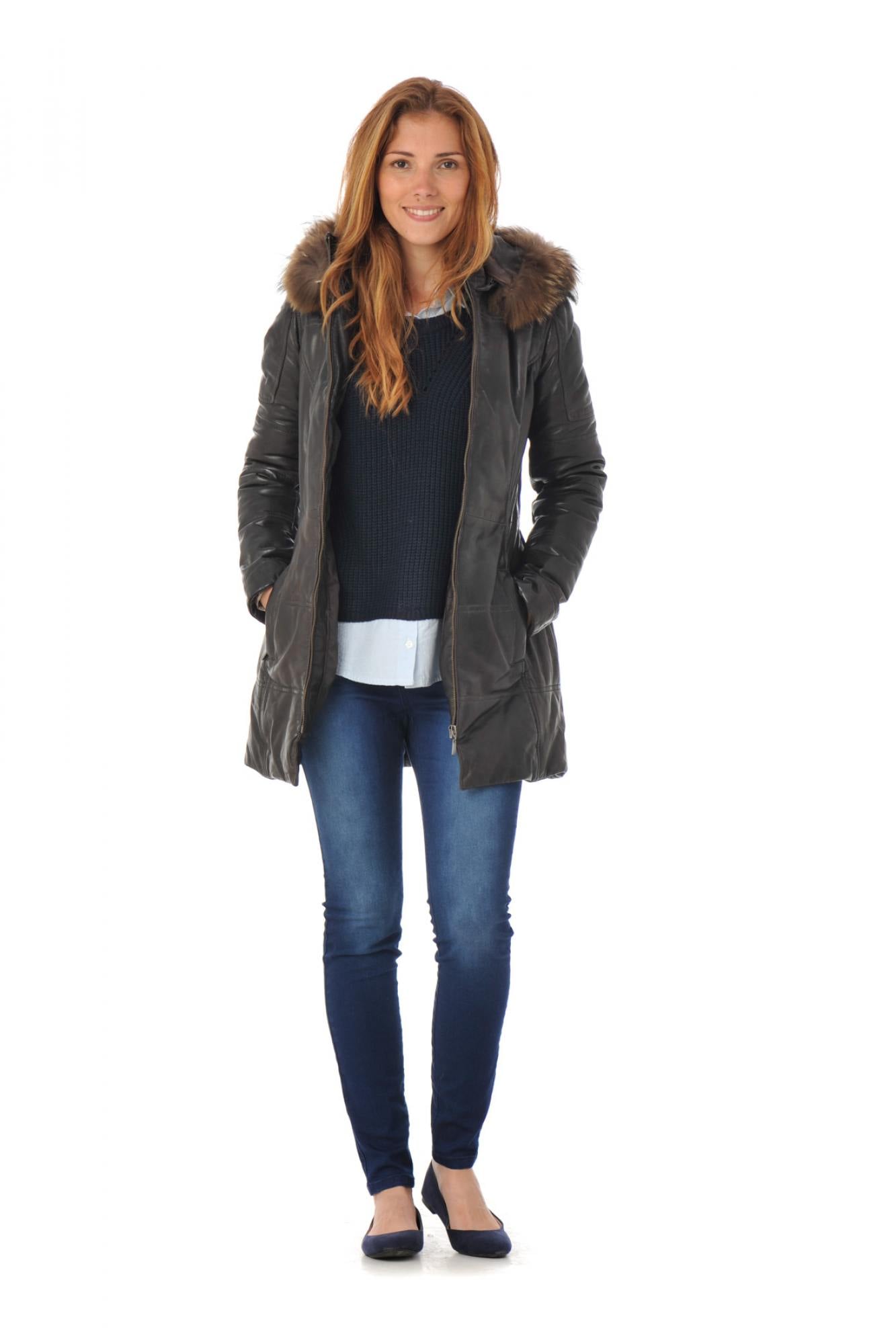 Cazadora Mujeres Rose Garden APENE FUR SHEEP AOSTA REDDISH BROWN FOURRURE FAUVE — vista 2