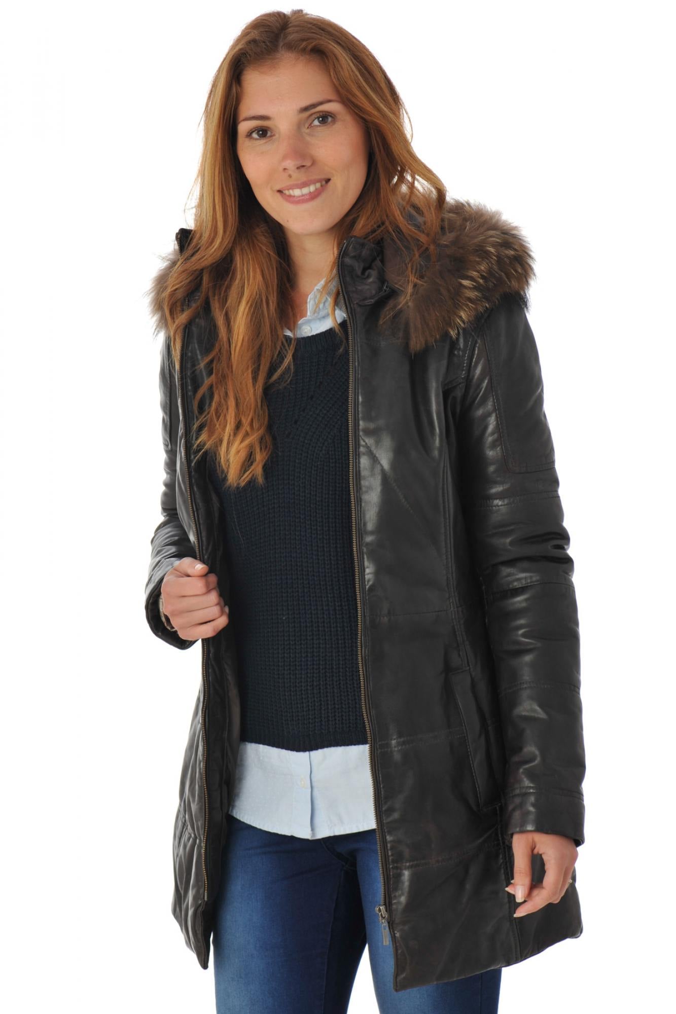 Cazadora Mujeres Rose Garden APENE FUR SHEEP AOSTA REDDISH BROWN FOURRURE FAUVE — vista 3