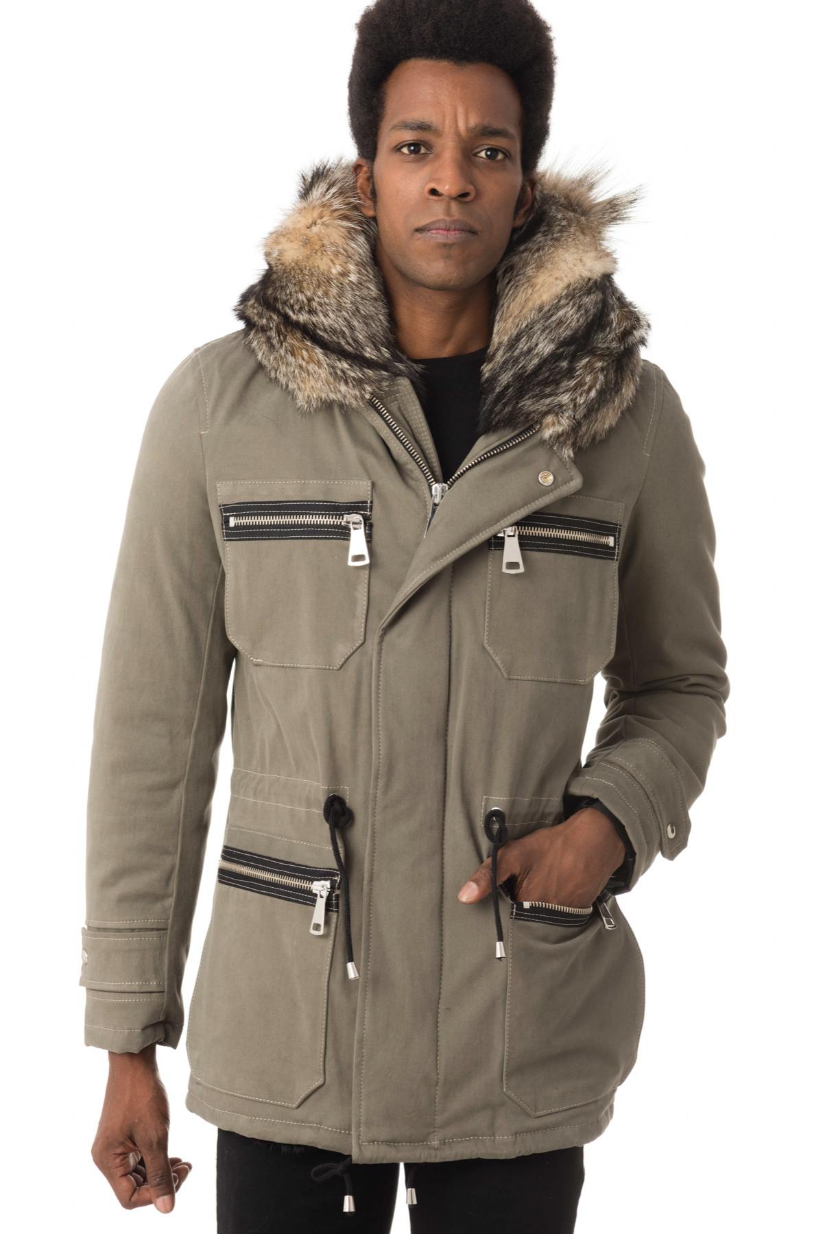 Giacche Uomo Wild Arctic By Flo & Clo ROBIN TEX + FUR VERDE — vista 3