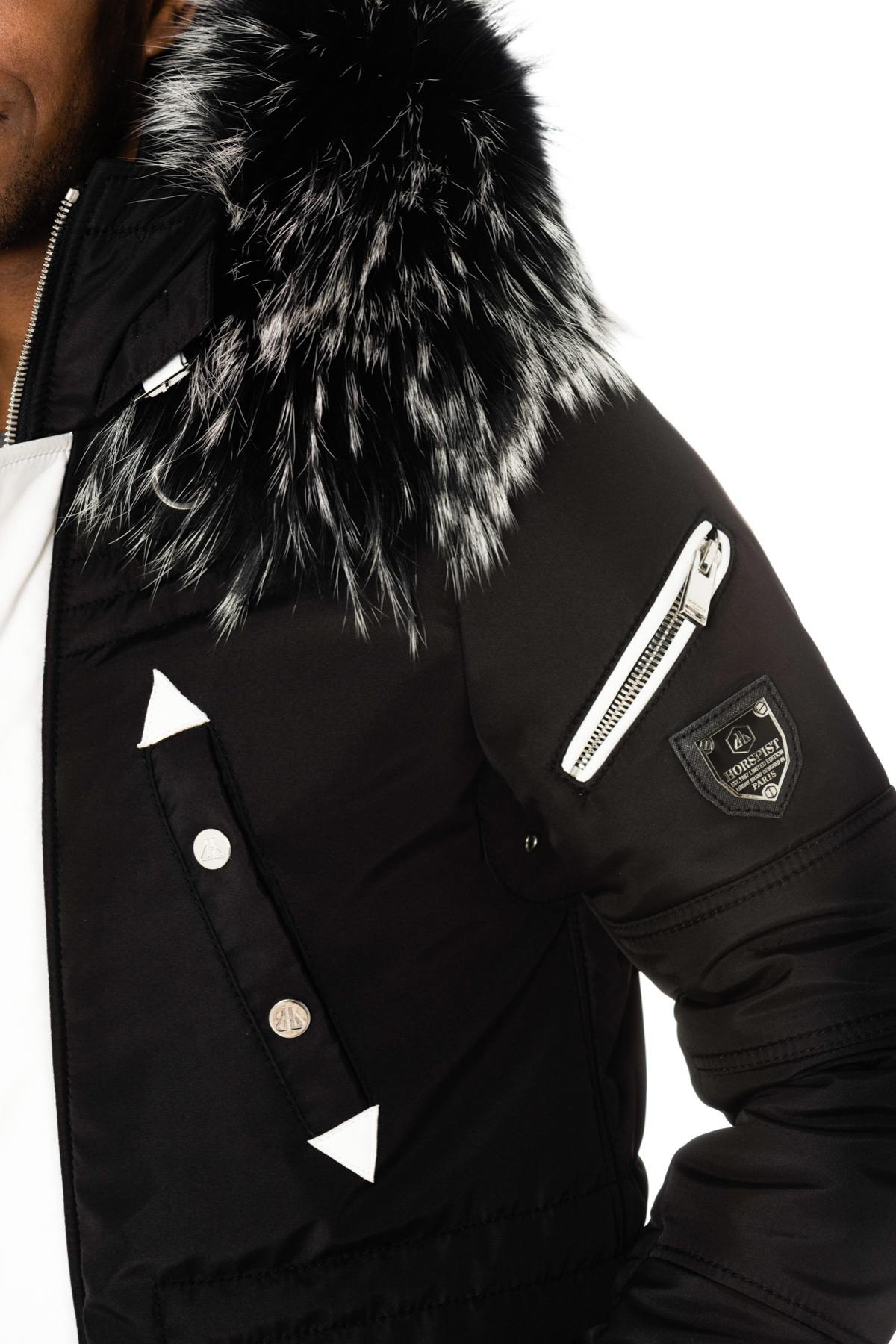 Veste Homme Horspist BOSS NOIR BLANC COL SILVER  — vue 6