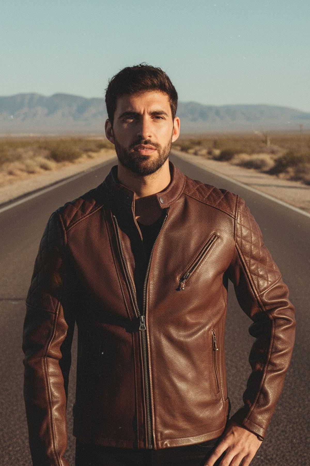 Giacche Uomo Daytona TRUCKSTON COW VEG BRANDY — vista 1