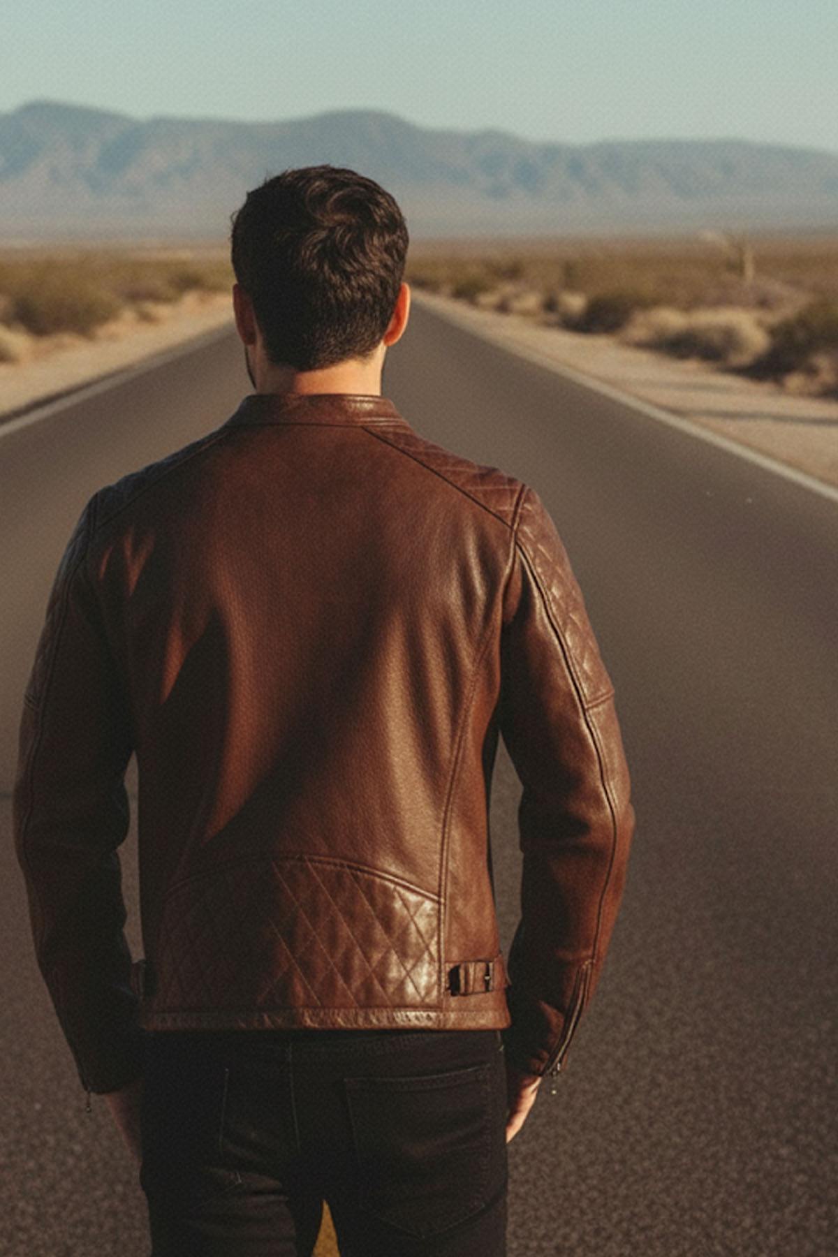 Giacche Uomo Daytona TRUCKSTON COW VEG BRANDY — vista 2