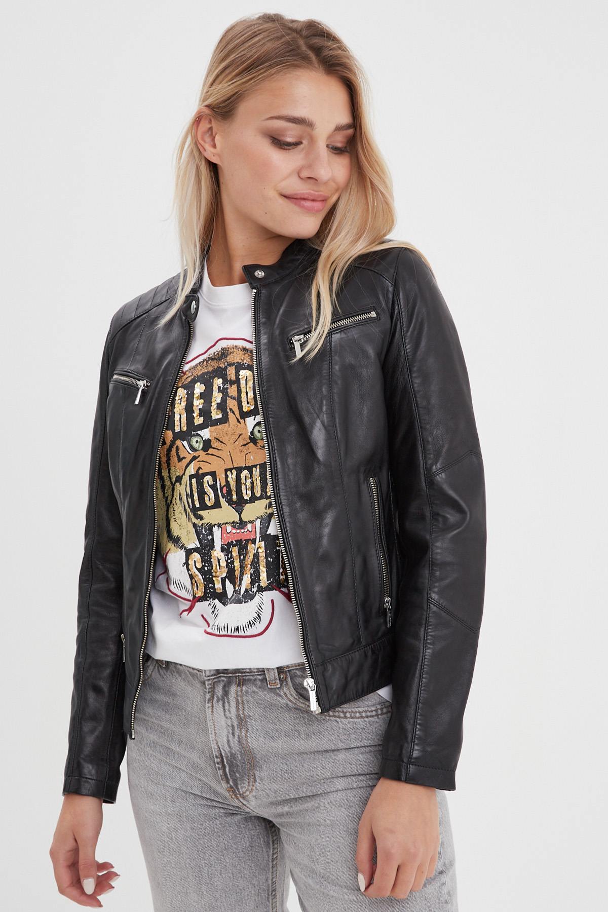 Blouson Femme Rose Garden JODY LAMB CASTEL BLACK — vue 1
