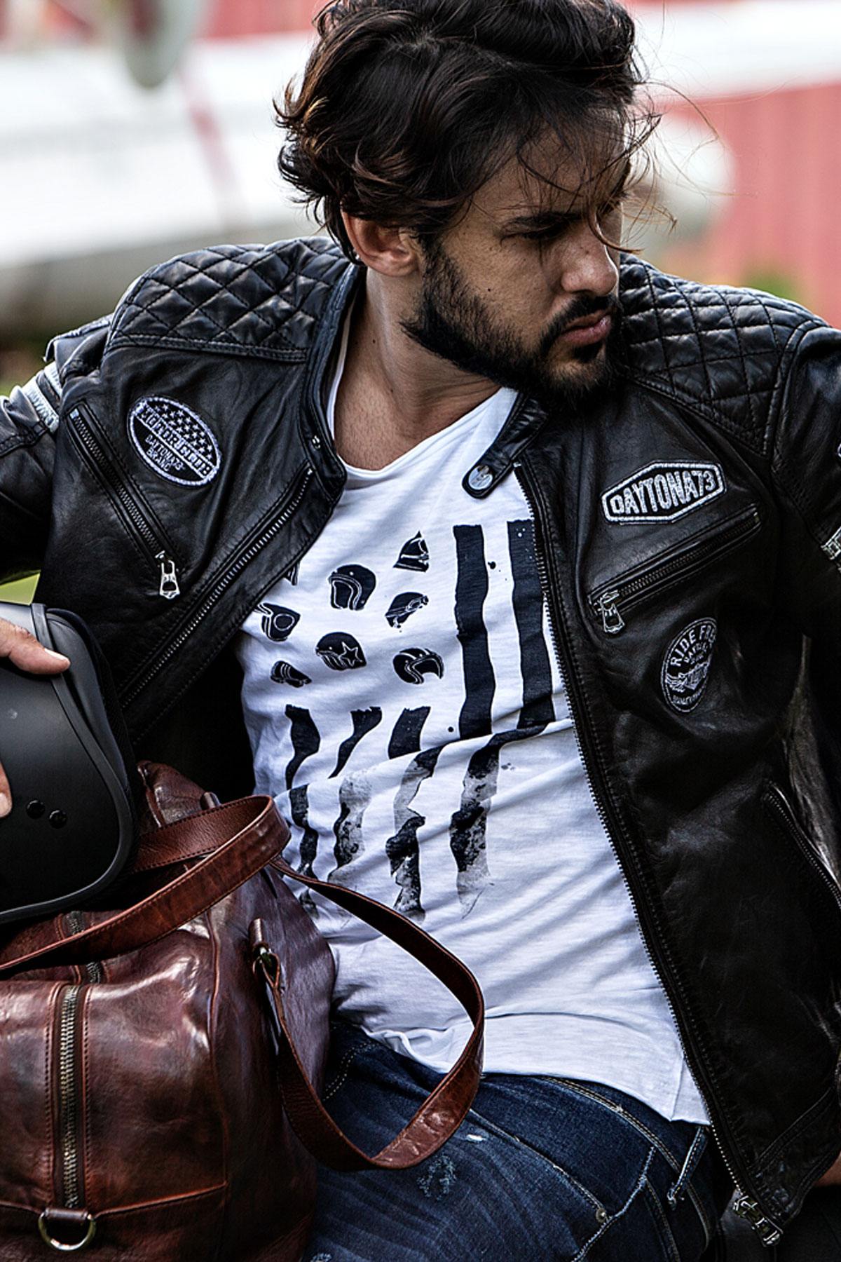 Blouson Homme Daytona WALKER SHEEP ATLAS BLACK — vue 9