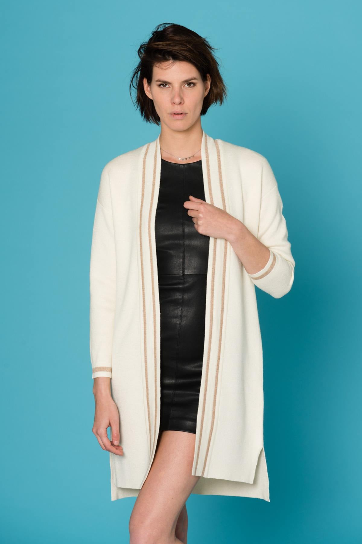 Gilet Donna Grace Et Mila SAISON ECRU — vista 3