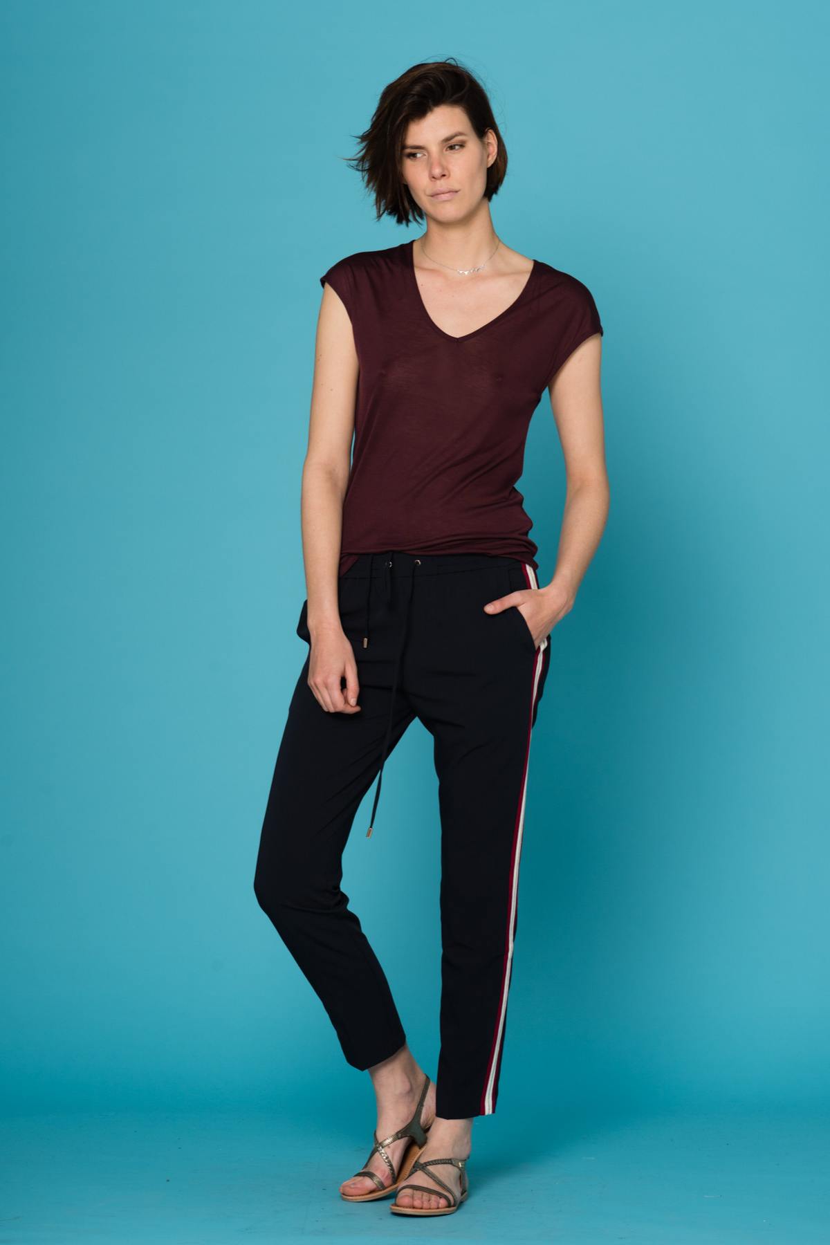 Pantalon Mujeres Grace Et Mila SESAMA MARINE — vista 3