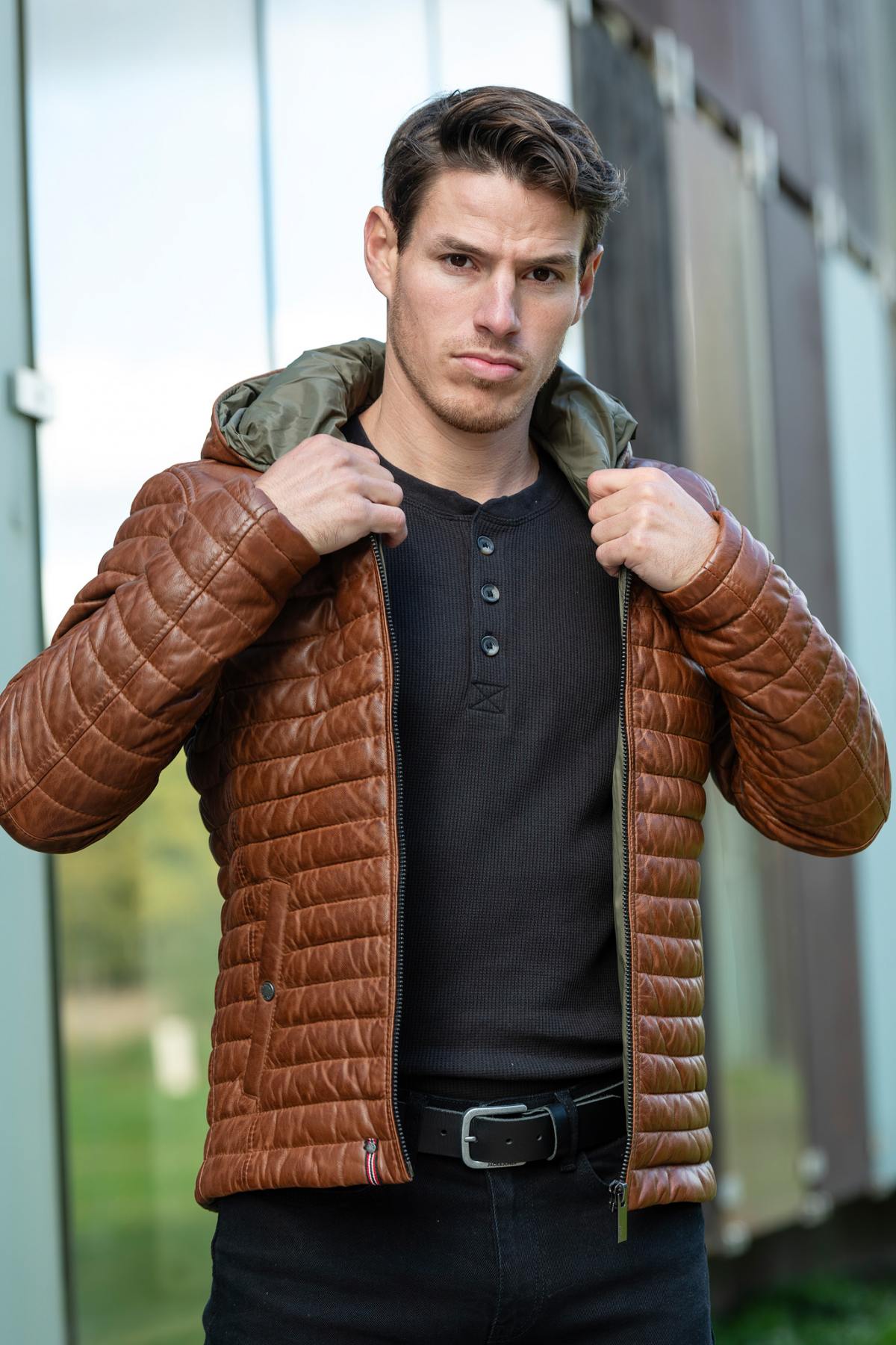 Herren Jacke Oakwood AURELIEN 3 COGNAC 507 — Ansicht 2