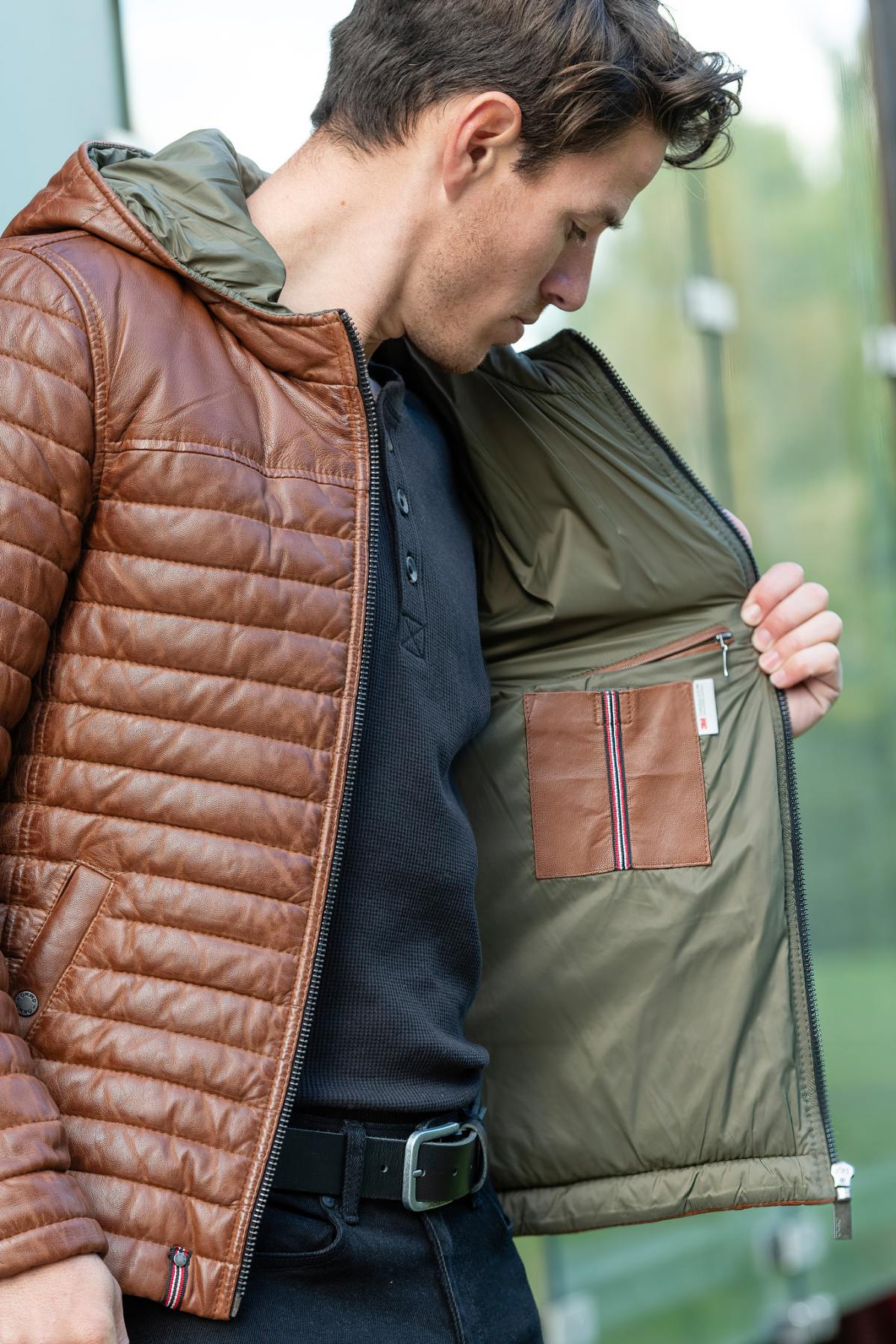 Herren Jacke Oakwood AURELIEN 3 COGNAC 507 — Ansicht 6