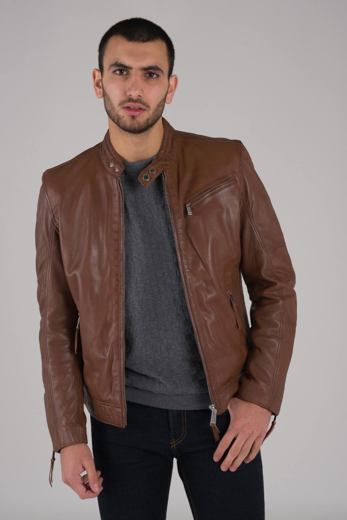 Blouson Homme Redskins TRUST CASTING COGNAC  — vue 3