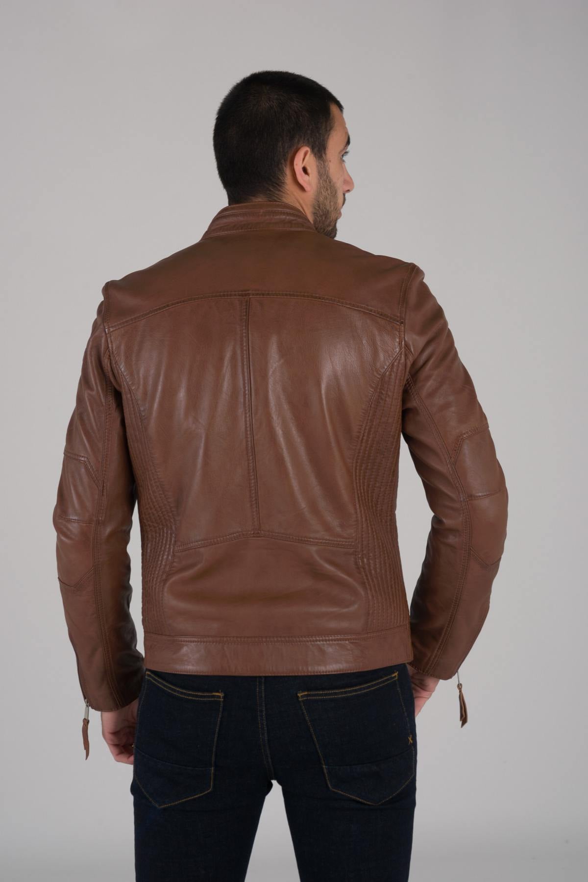 Blouson Homme Redskins TRUST CASTING COGNAC  — vue 4