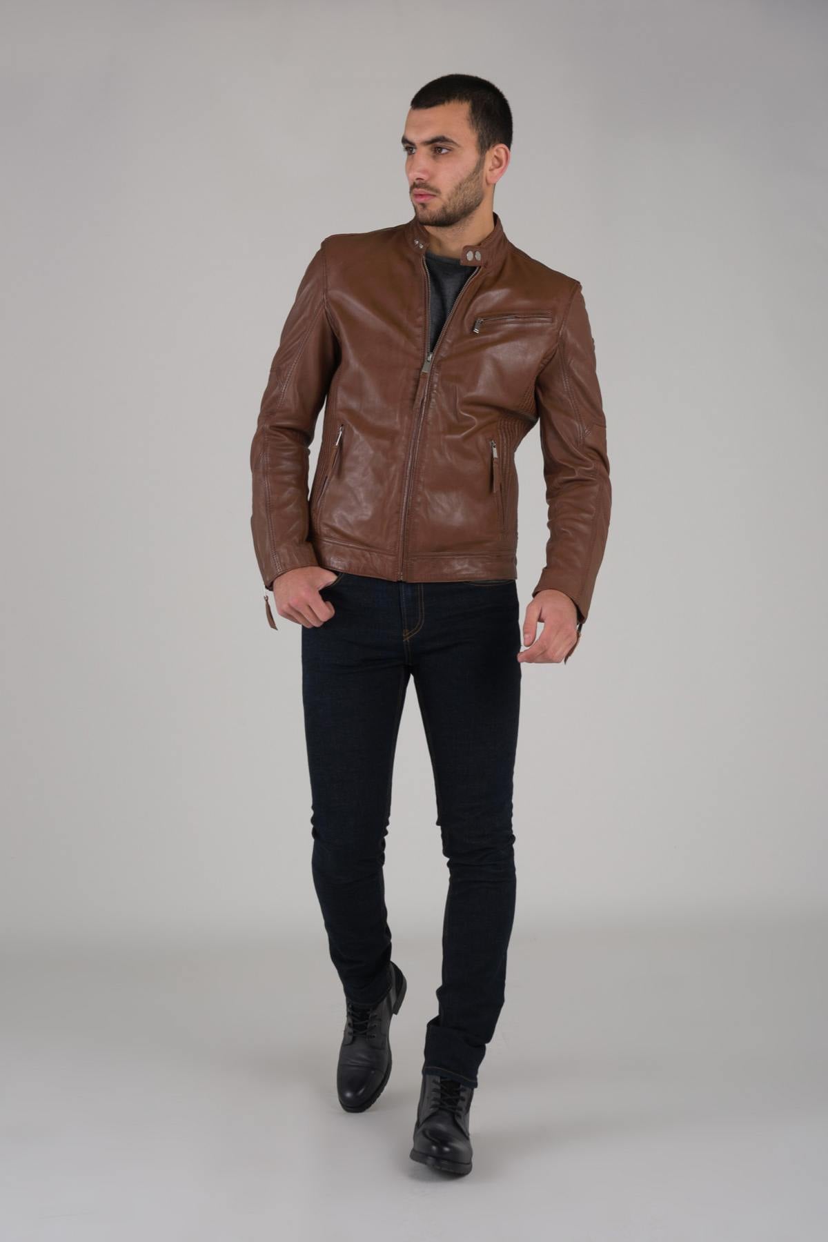 Blouson Homme Redskins TRUST CASTING COGNAC  — vue 2