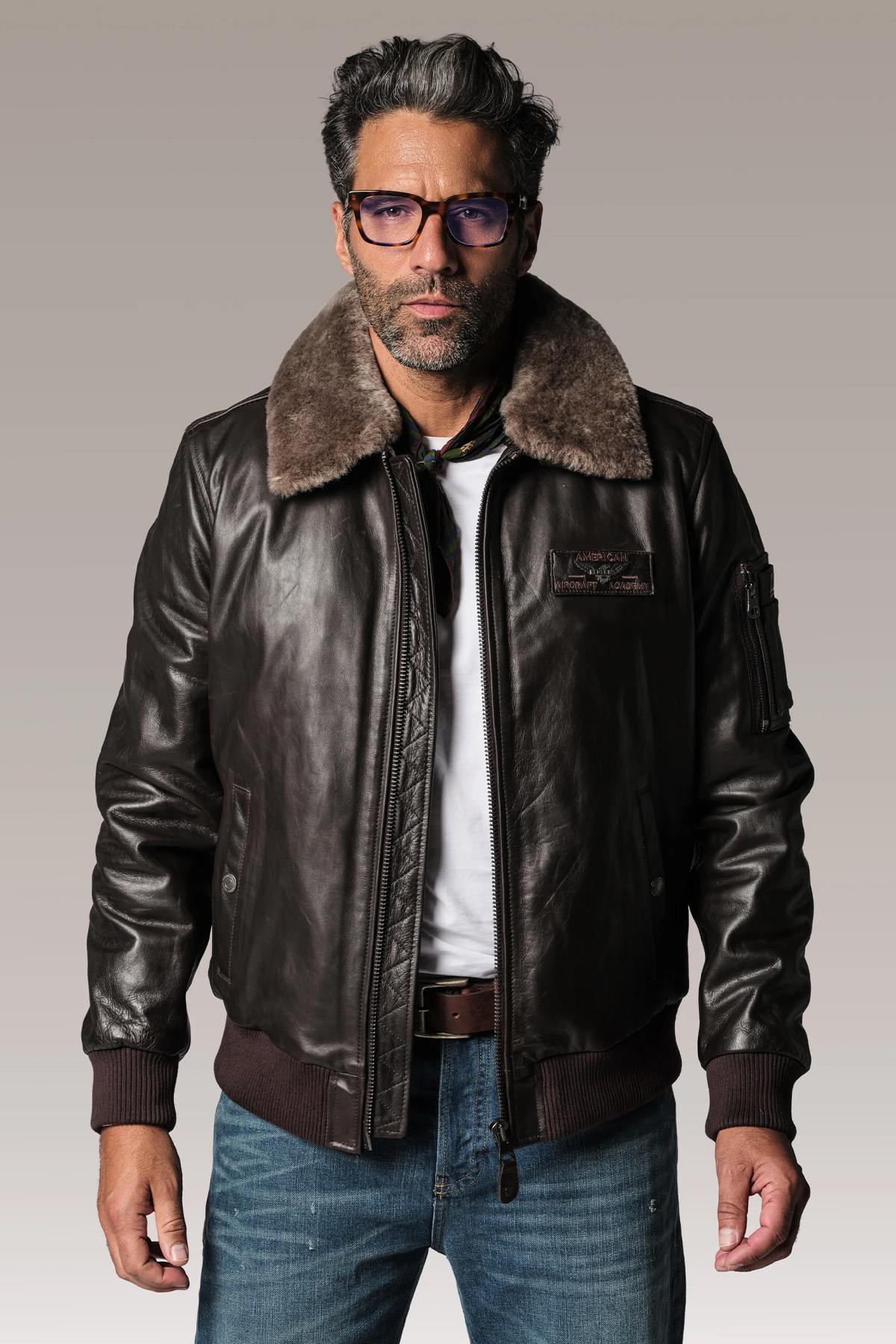Blouson Homme Redskins TEXACO FENDER BROWN  — vue 6
