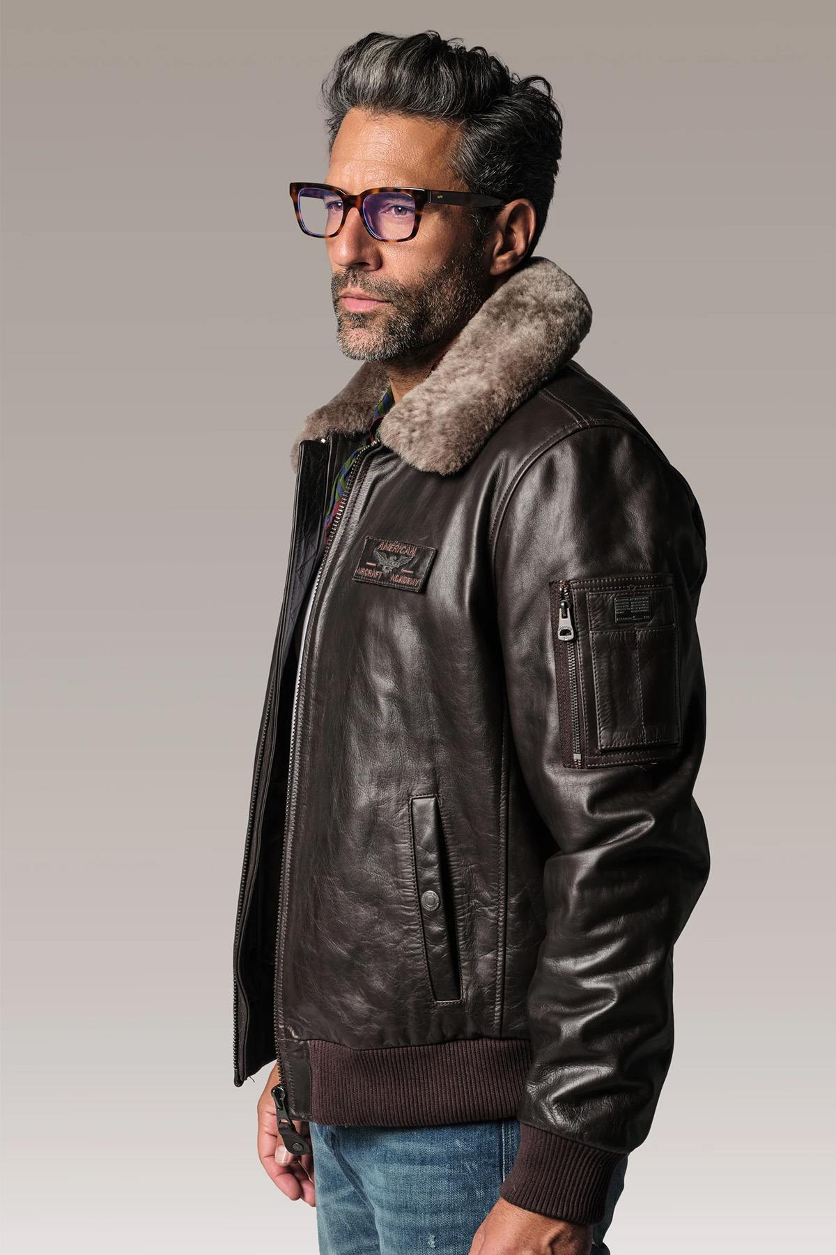 Blouson Homme Redskins TEXACO FENDER BROWN  — vue 3