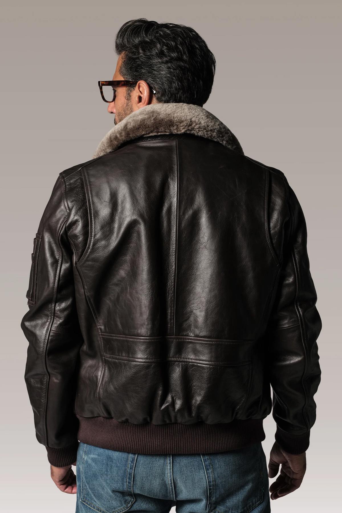Blouson Homme Redskins TEXACO FENDER BROWN  — vue 4