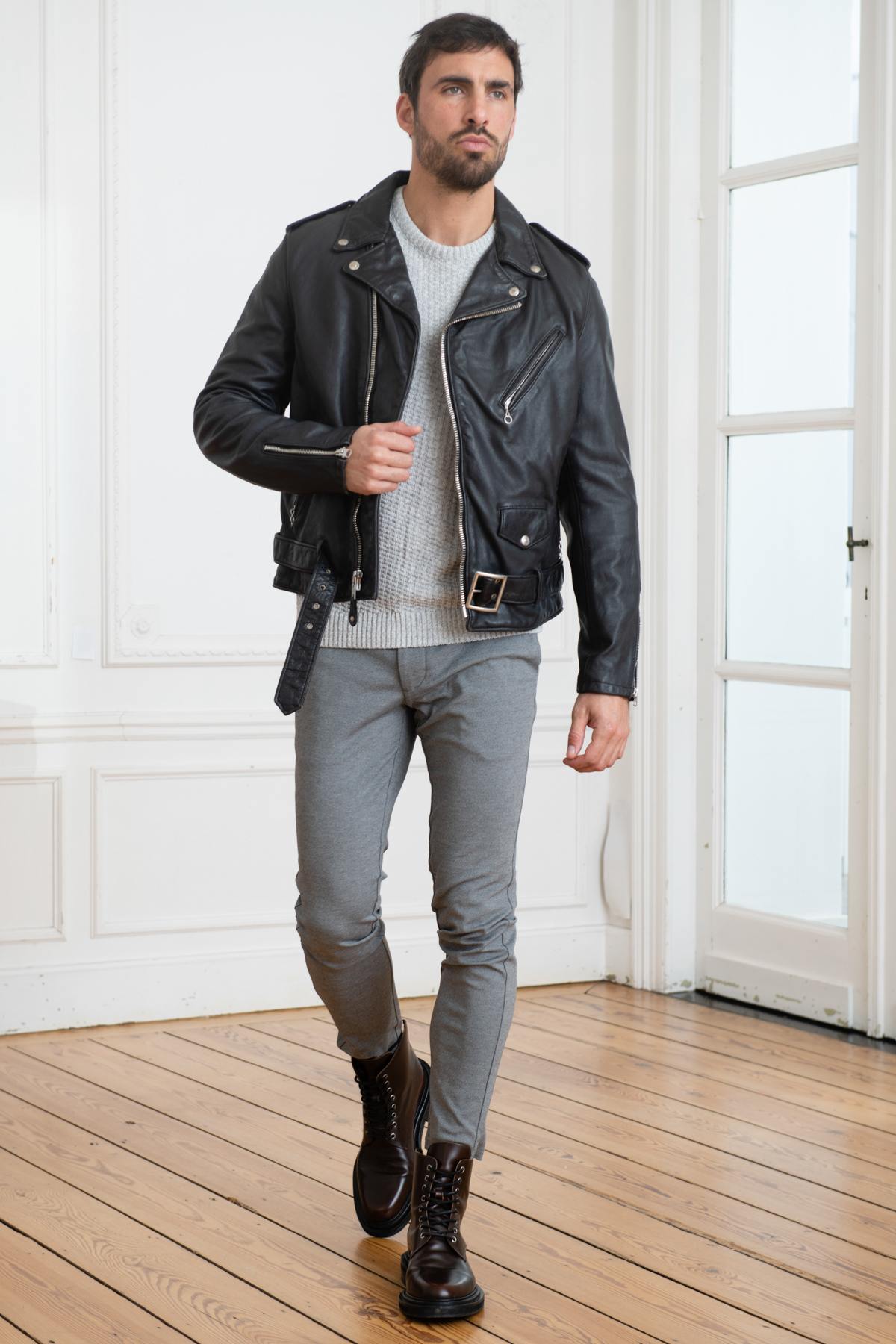 Chaqueta Hombre Schott 626VN BLACK — vista 4