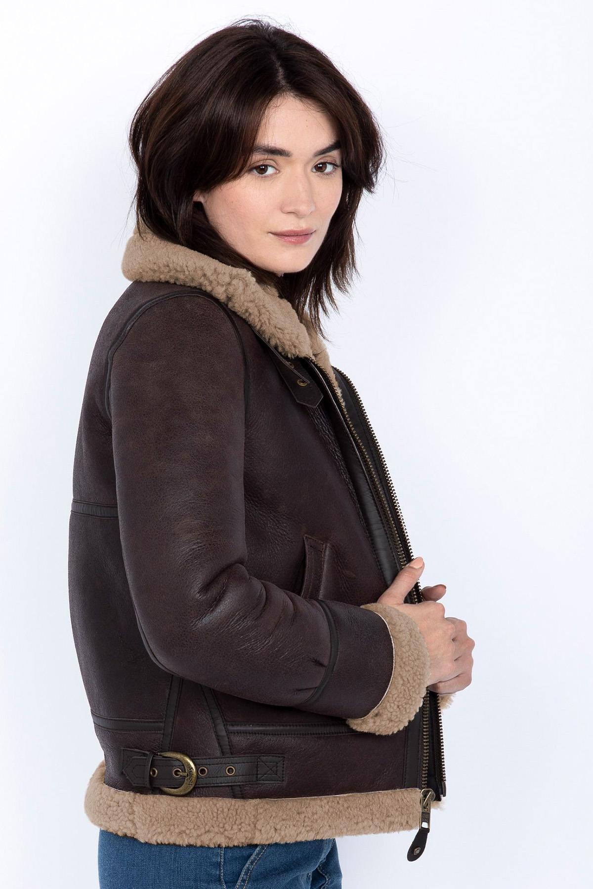 Chaqueta Mujeres Schott LCW1257 CORDOVAN — vista 4