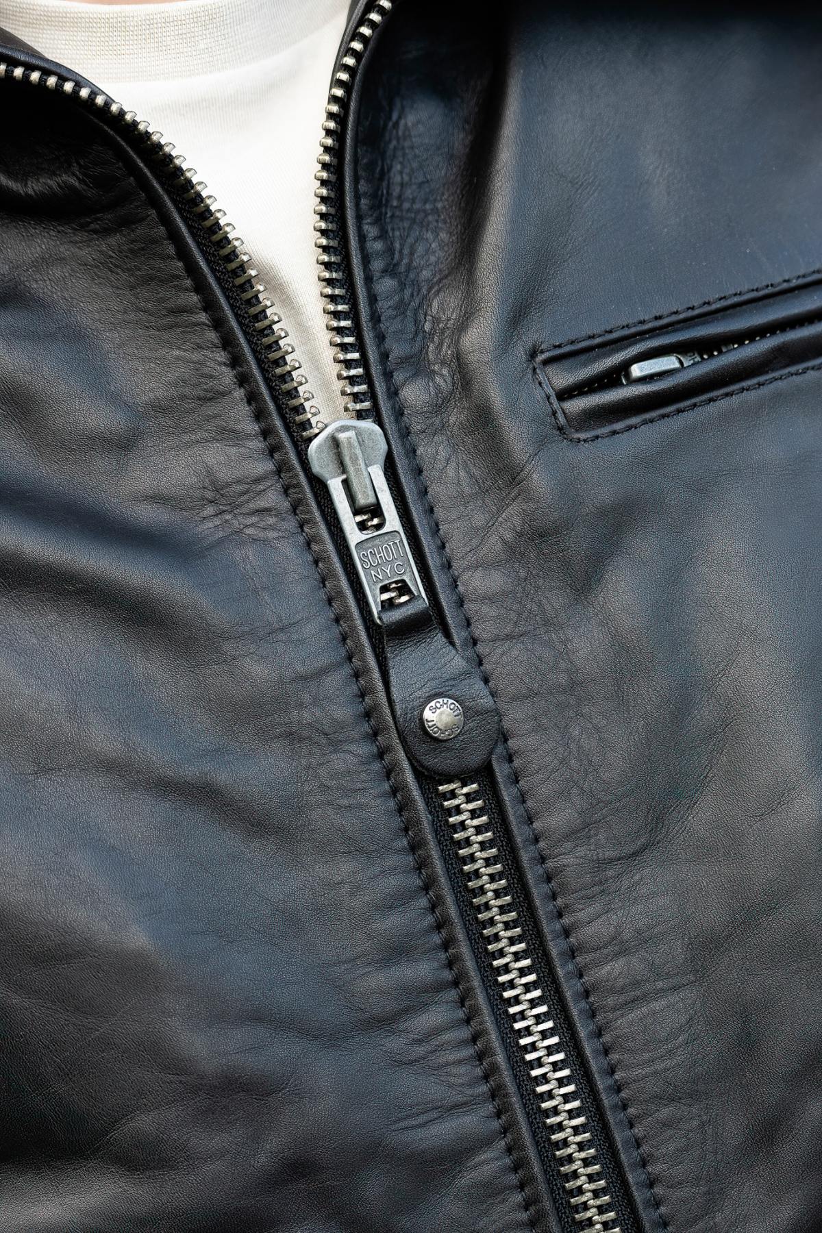 Blouson Homme Schott LC1380 BLACK — vue 7