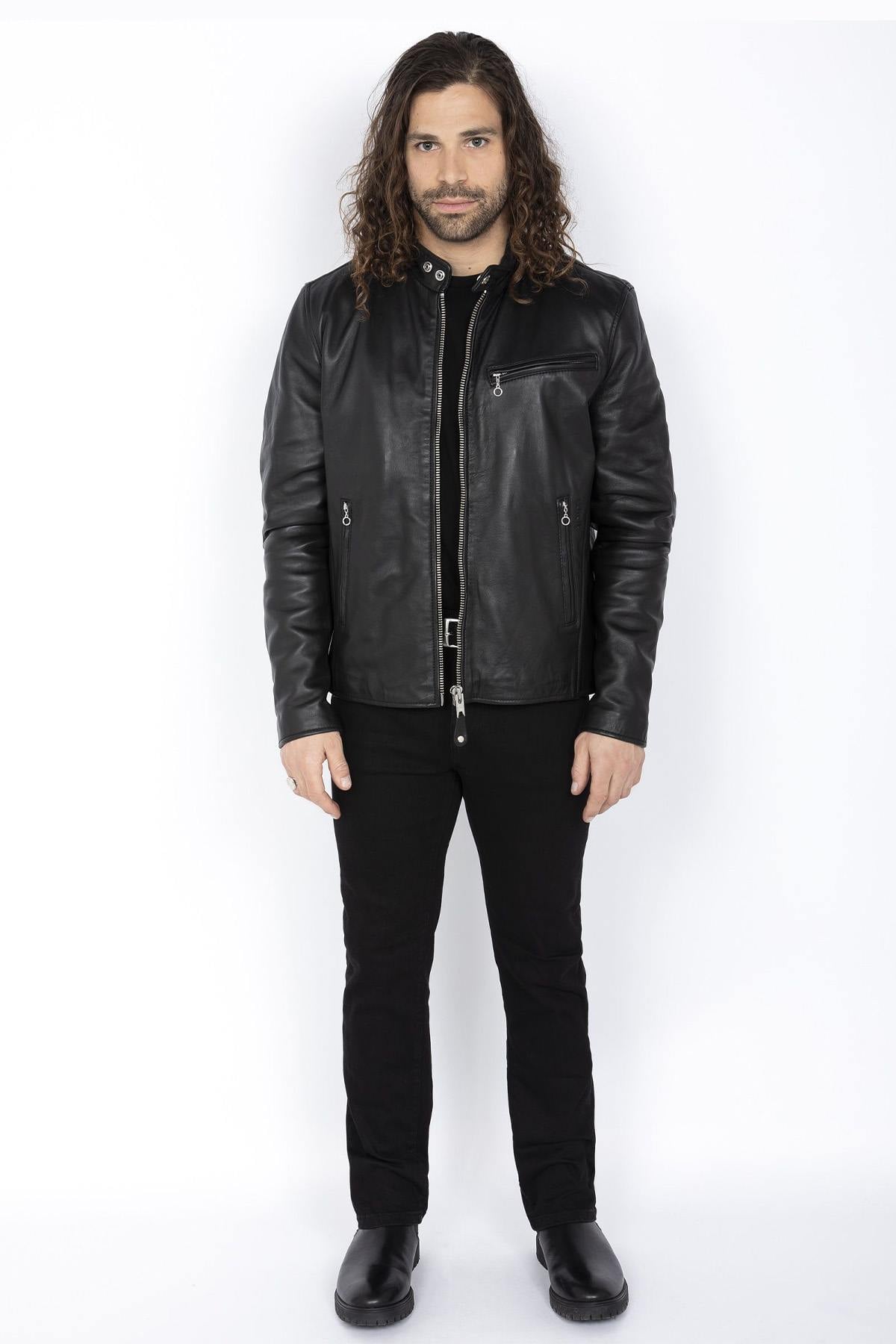 Chaqueta Hombre Schott LC949D BLACK  — vista 3