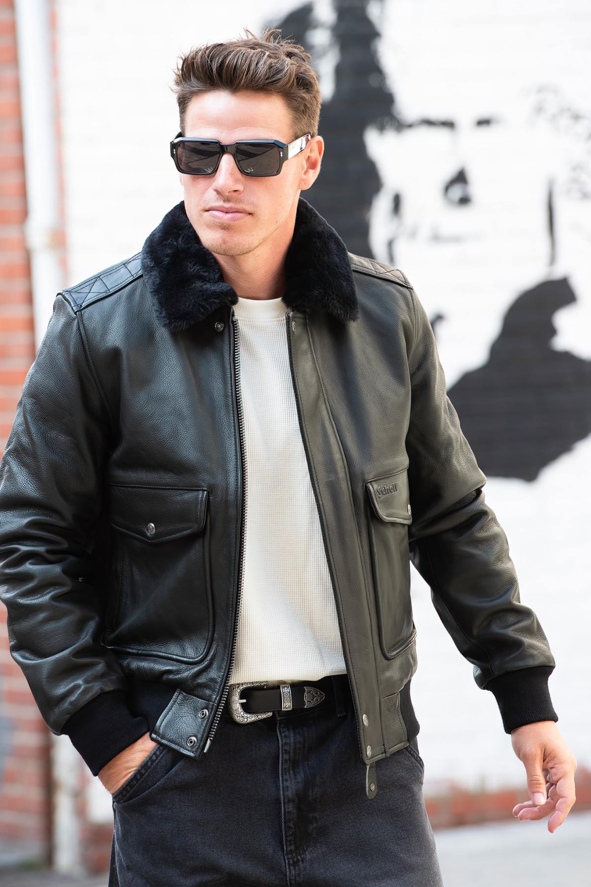 Chaqueta Hombre Schott LC5331X ANT BLACK — vista 1