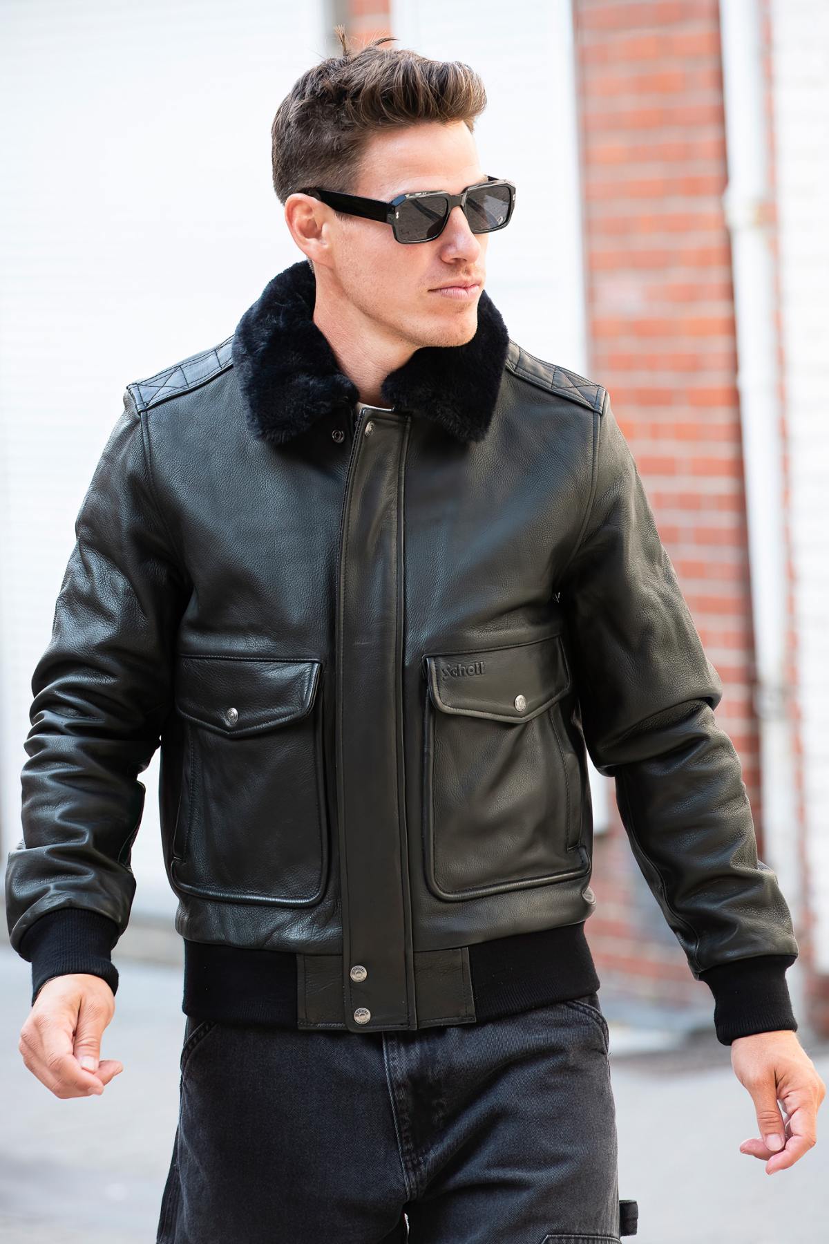 Chaqueta Hombre Schott LC5331X ANT BLACK — vista 10