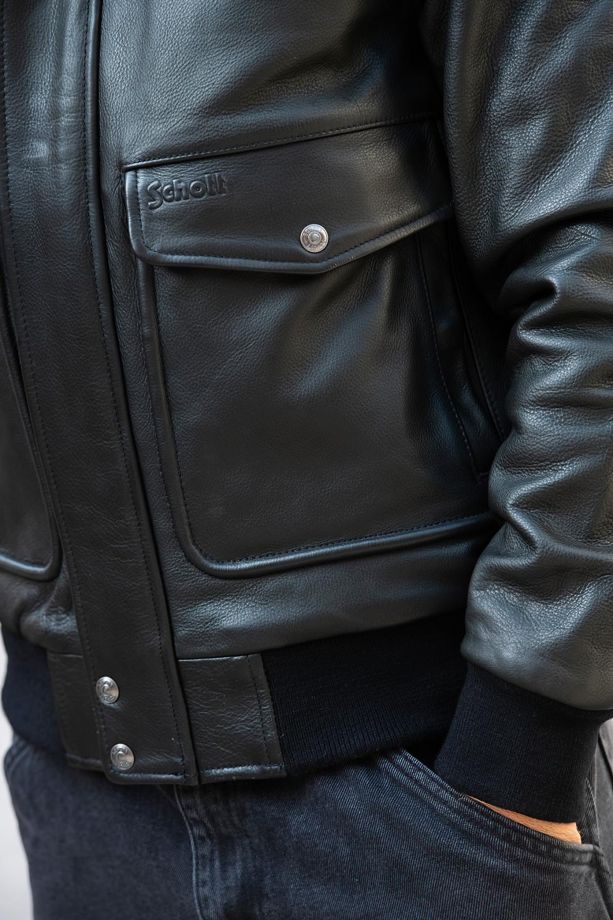 Chaqueta Hombre Schott LC5331X ANT BLACK — vista 4
