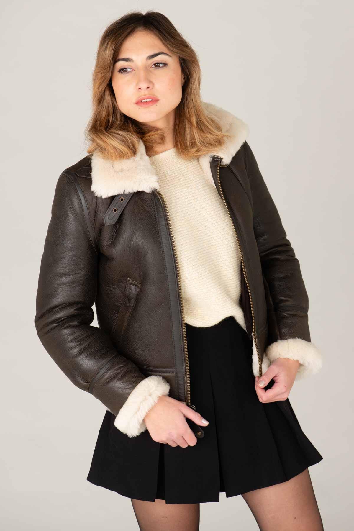 Damen Jacke Schott LCW1257 DARK BROWN — Ansicht 4