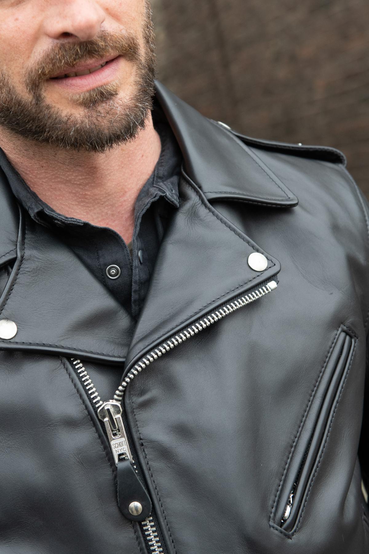 Herren Jacke Schott 613 NOIR  — Ansicht 3