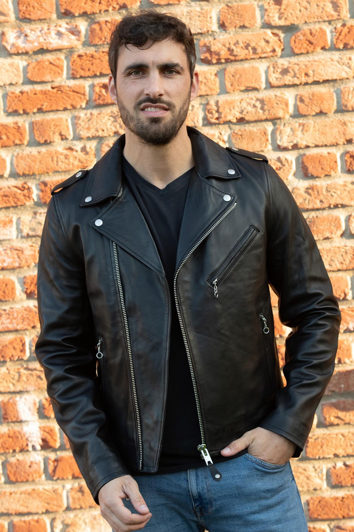 Herren Jacke Schott LC1140 BLACK — Ansicht 2