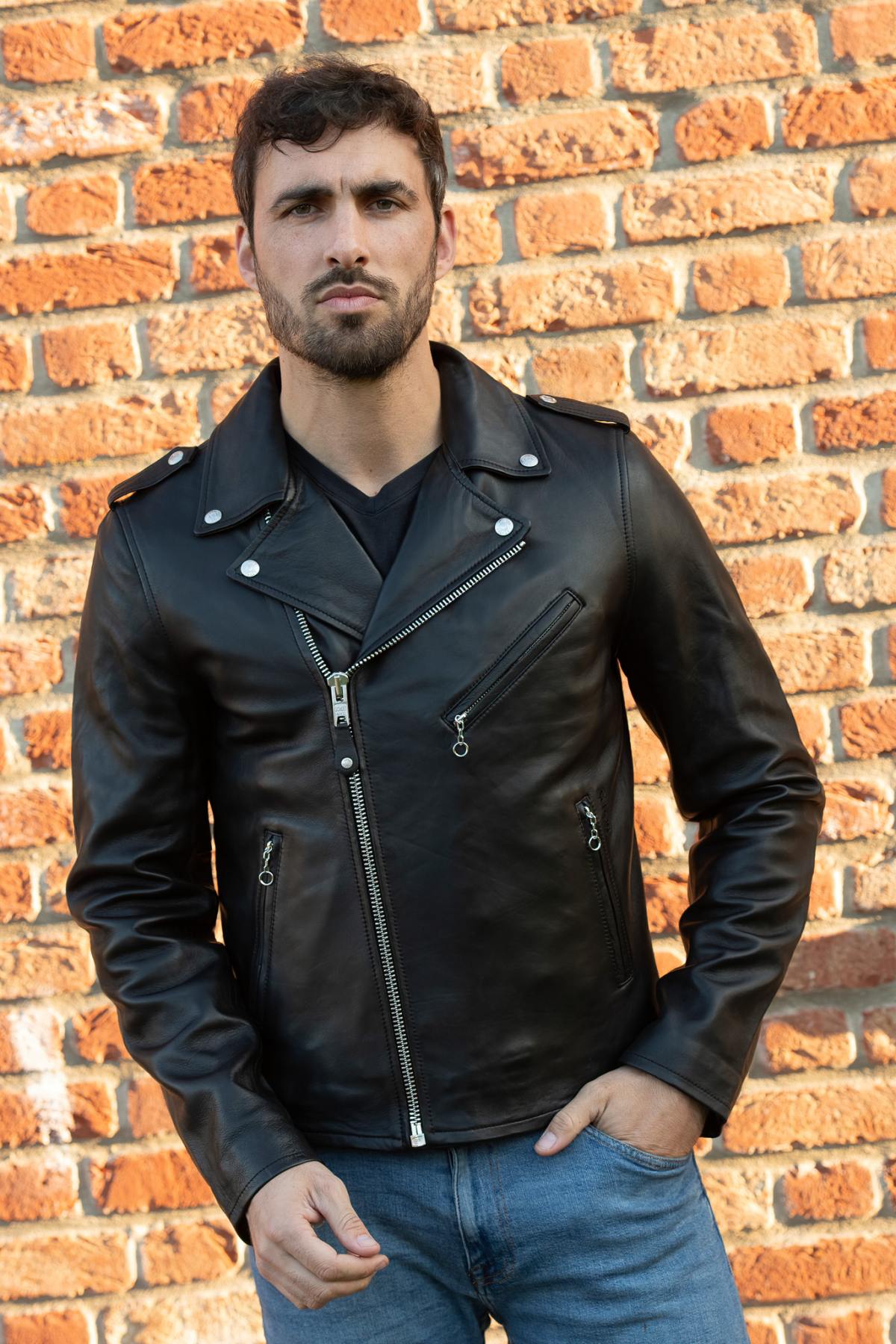 Herren Jacke Schott LC1140 BLACK — Ansicht 5