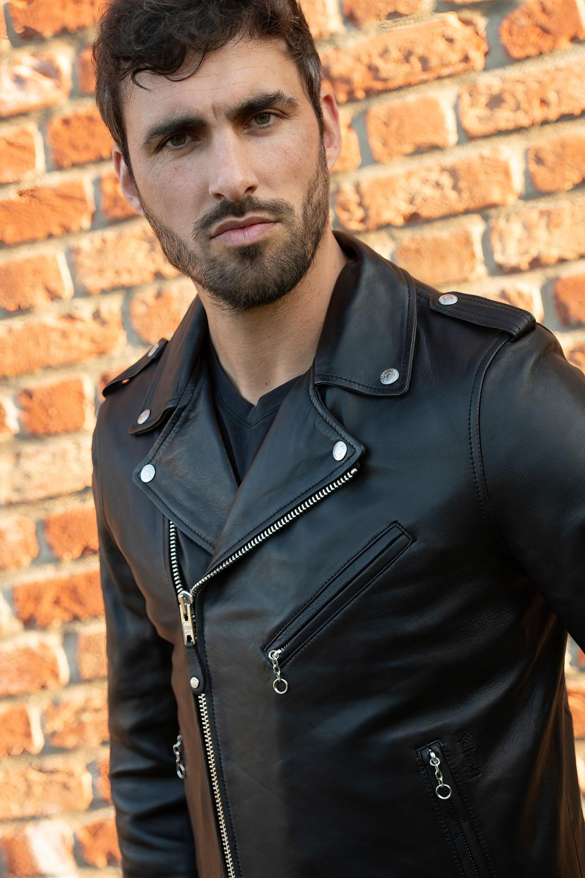 Herren Jacke Schott LC1140 BLACK — Ansicht 4