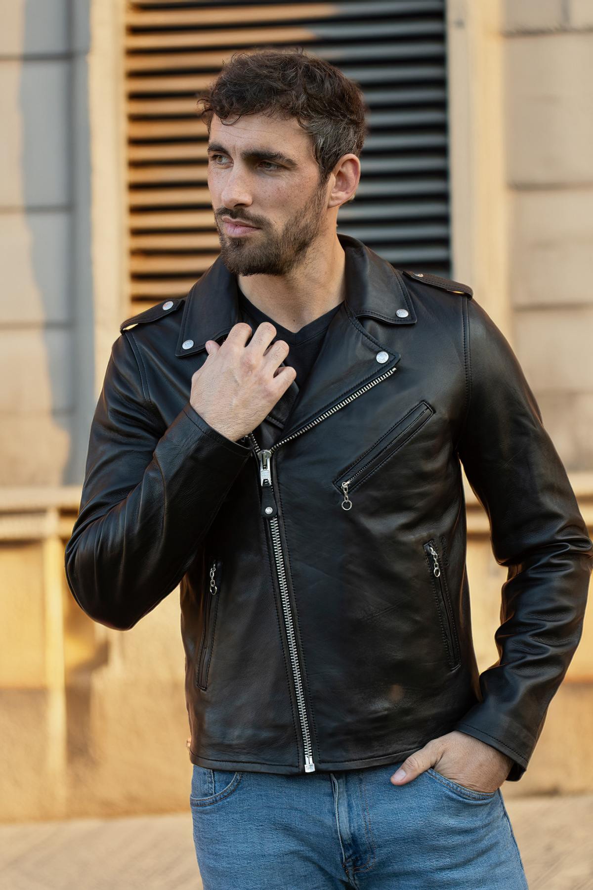 Herren Jacke Schott LC1140 BLACK — Ansicht 1