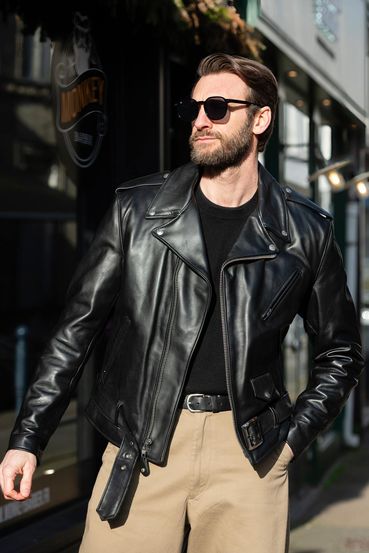 Blouson Homme Schott PERFECTO 118 NOIR — vue 3