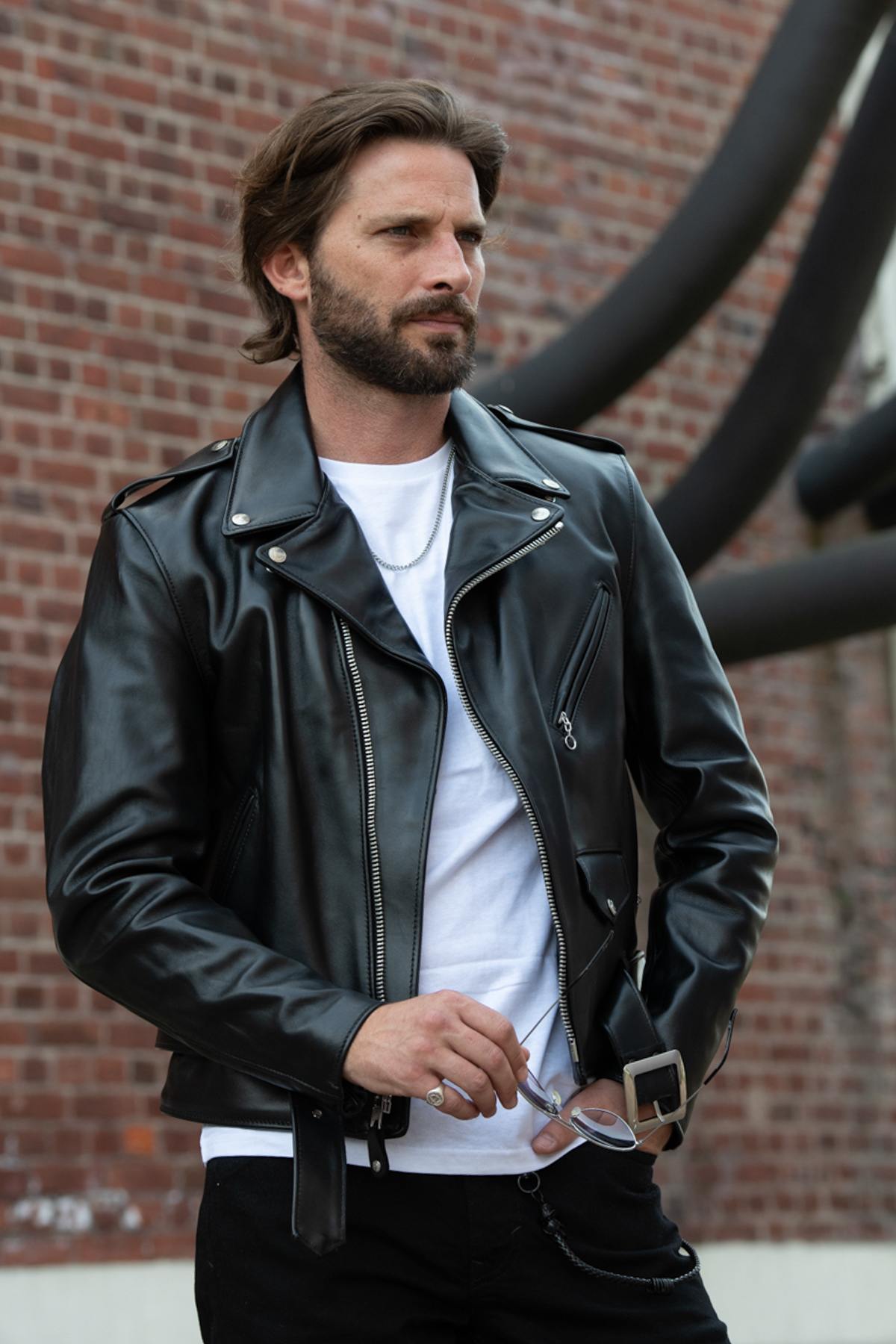 Giacche Uomo Schott PERF 618 NOIR — vista 3